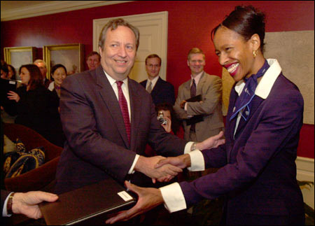President Lawrence H. Summers and Ann M. Simmons