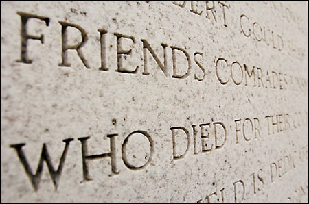closeup of monument