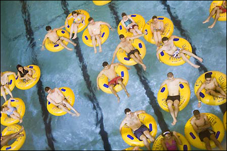 floating moviegoers