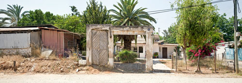 "Gate from former Palestinian home, Yehudiyya, Israel"