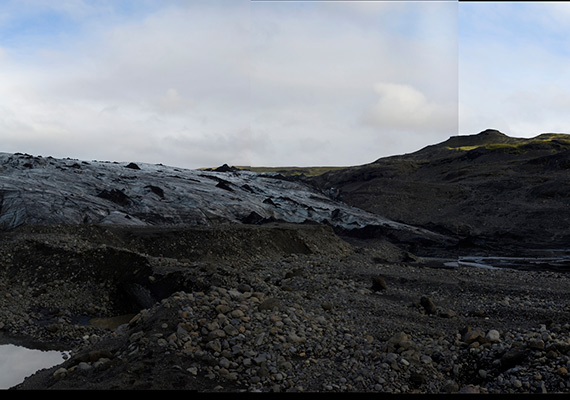 The Solheim Glacier in Iceland in October 2006, just six months after the previous shot.