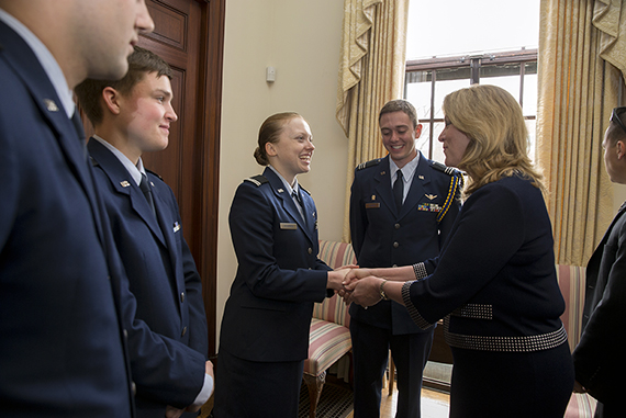 James hailed recent policy changes that allow women to pursue any military positions for which they qualify, saying that such inclusion will give the military access to the nation’s top minds.