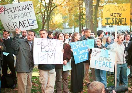 Demonstrators at Tercentenary