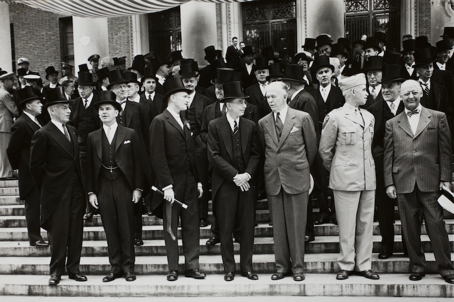 Marshall Plan 1947 Widener Library steps