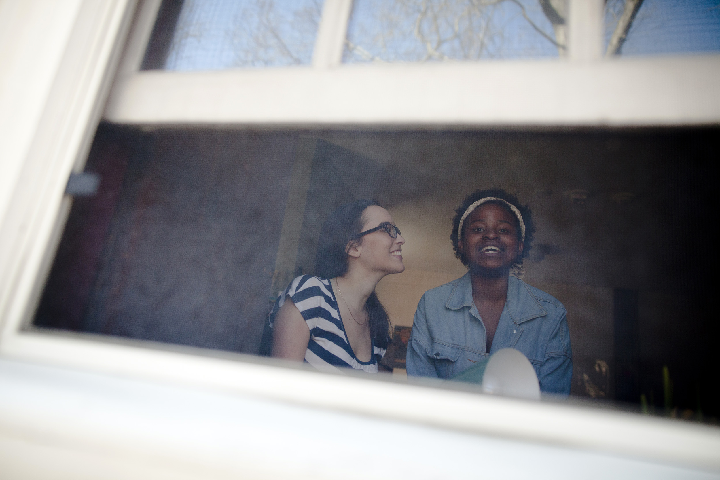 First year roommates Tatiana Patino '20 (left), from Georgia, and Walburga Khumalo '20, from South Africa, share a room in Stoughton Hall.