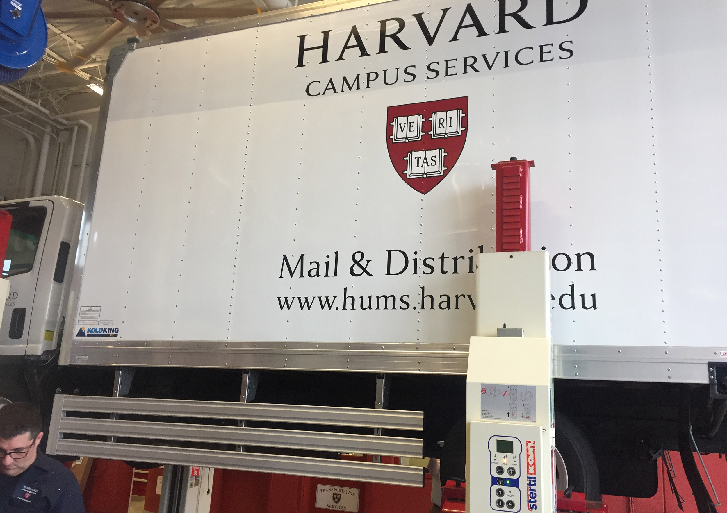 Side guards on Harvard truck