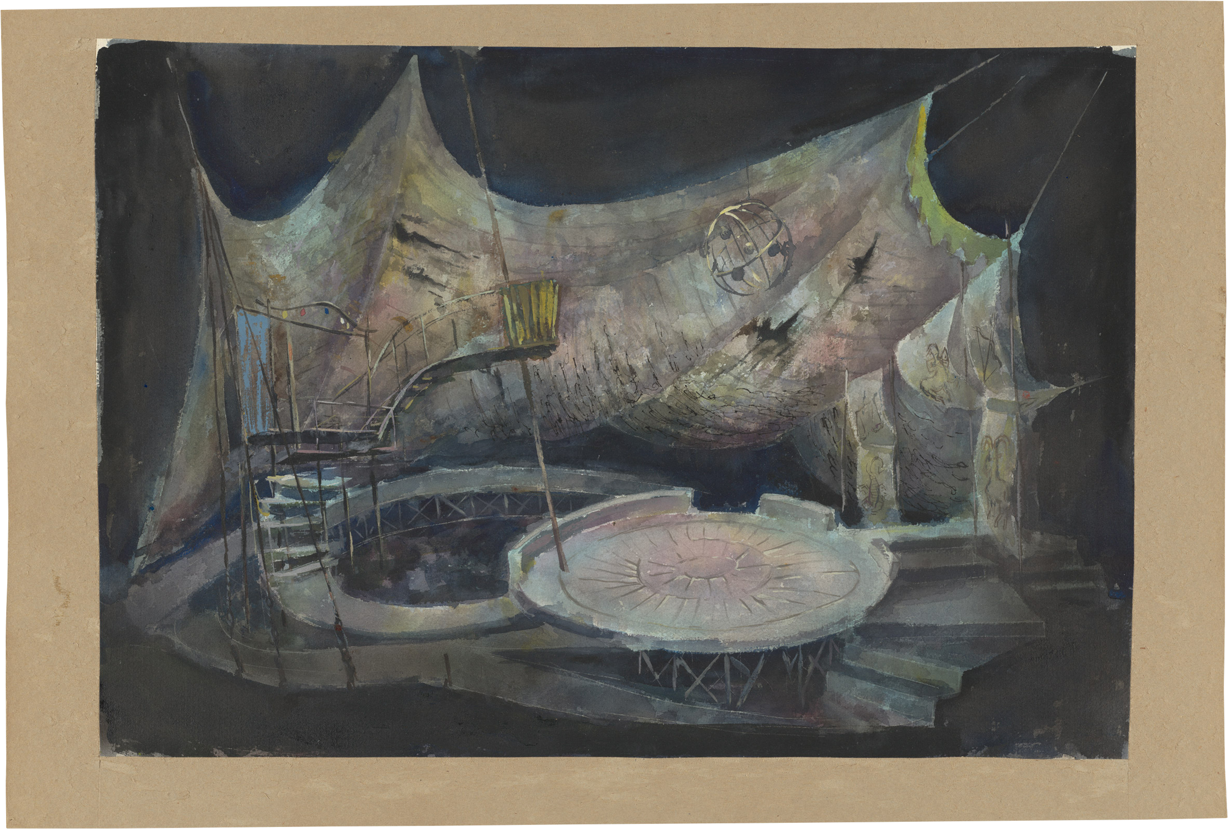 "Rhinoceros" set design by Leo Kerz, 1961