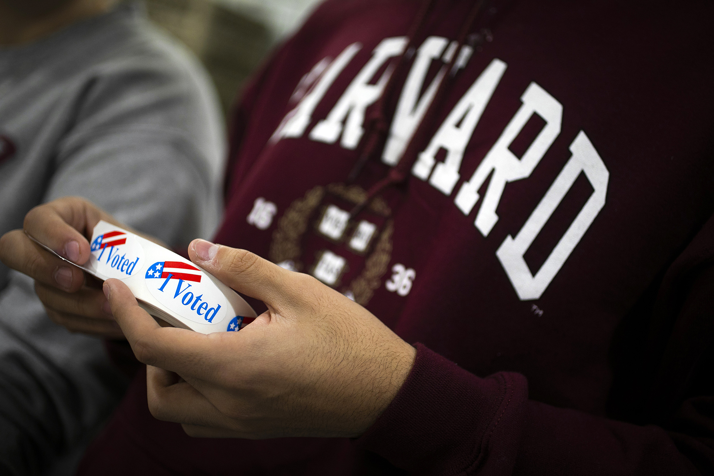 Harvard voter registration drive.