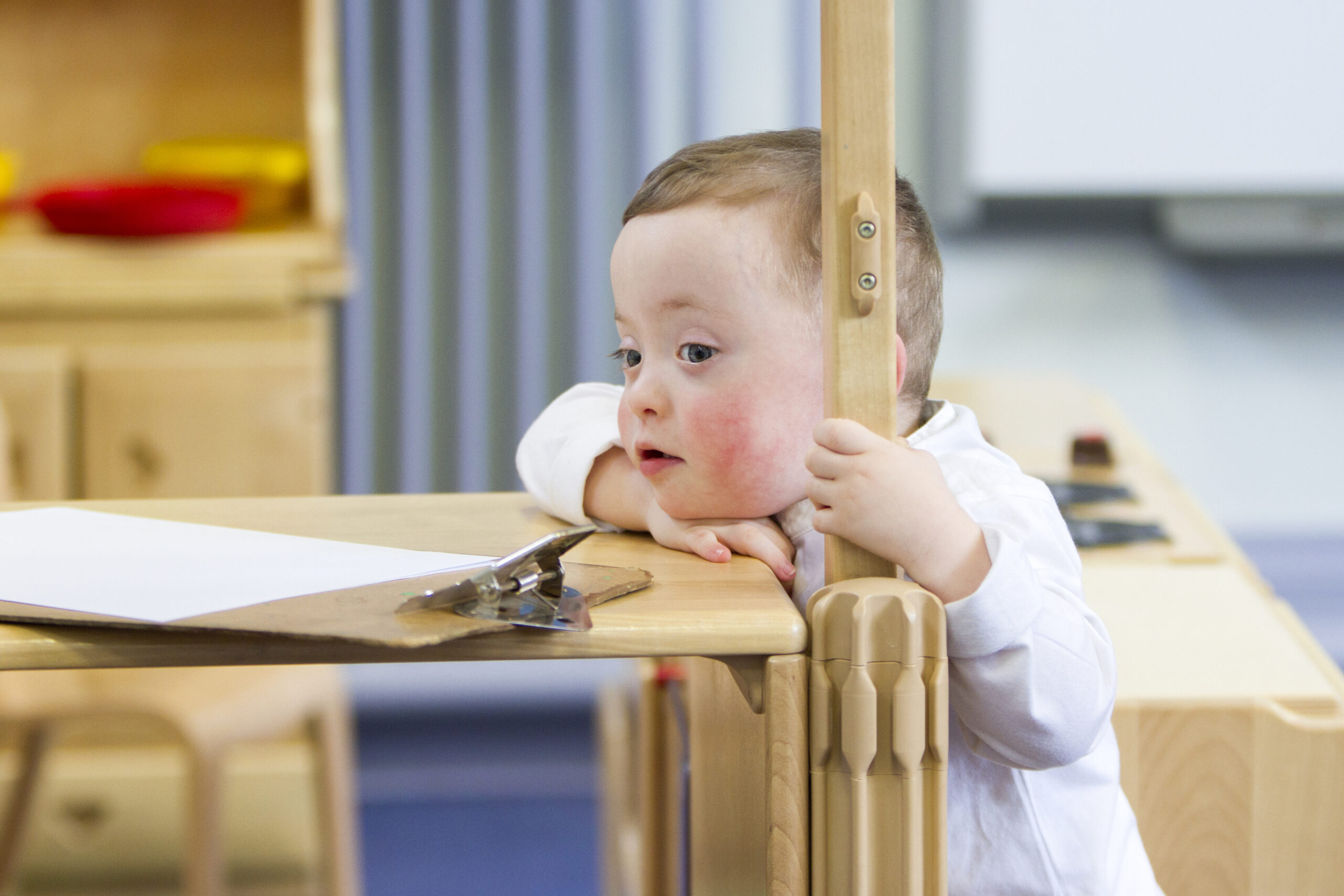 Little boy with Down syndrome