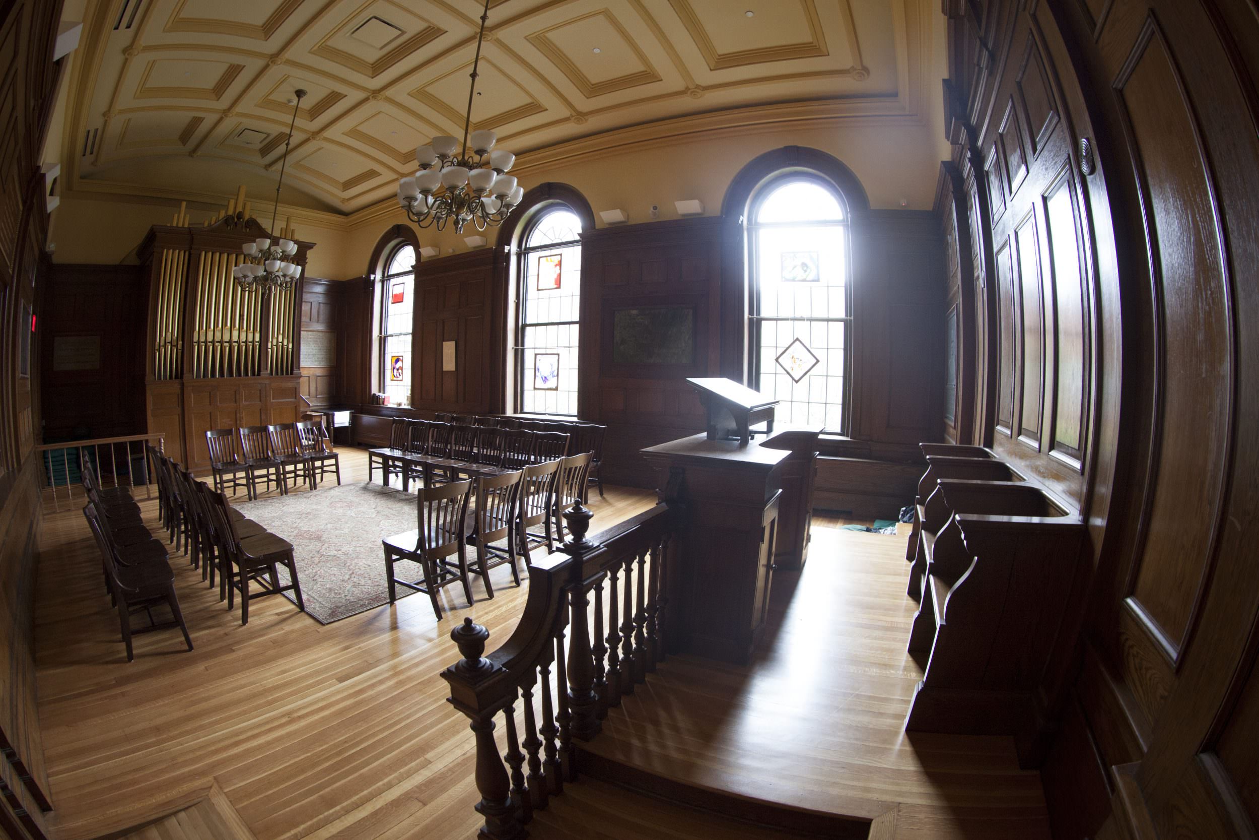 A fisheye view of the chapel