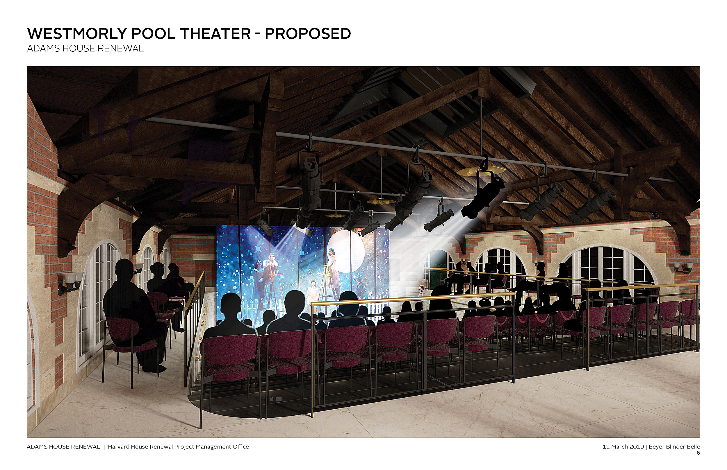 Artist's rendering of Adams House Westmorly Pool Theater.