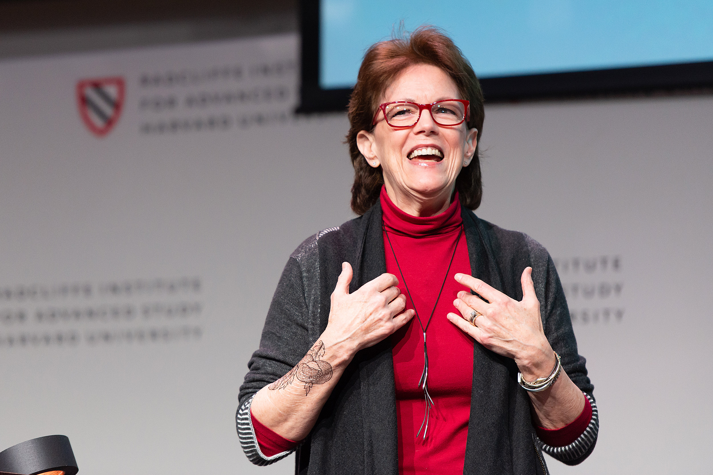 Susan Bennett, voice of Siri, speaks at Radcliffe.