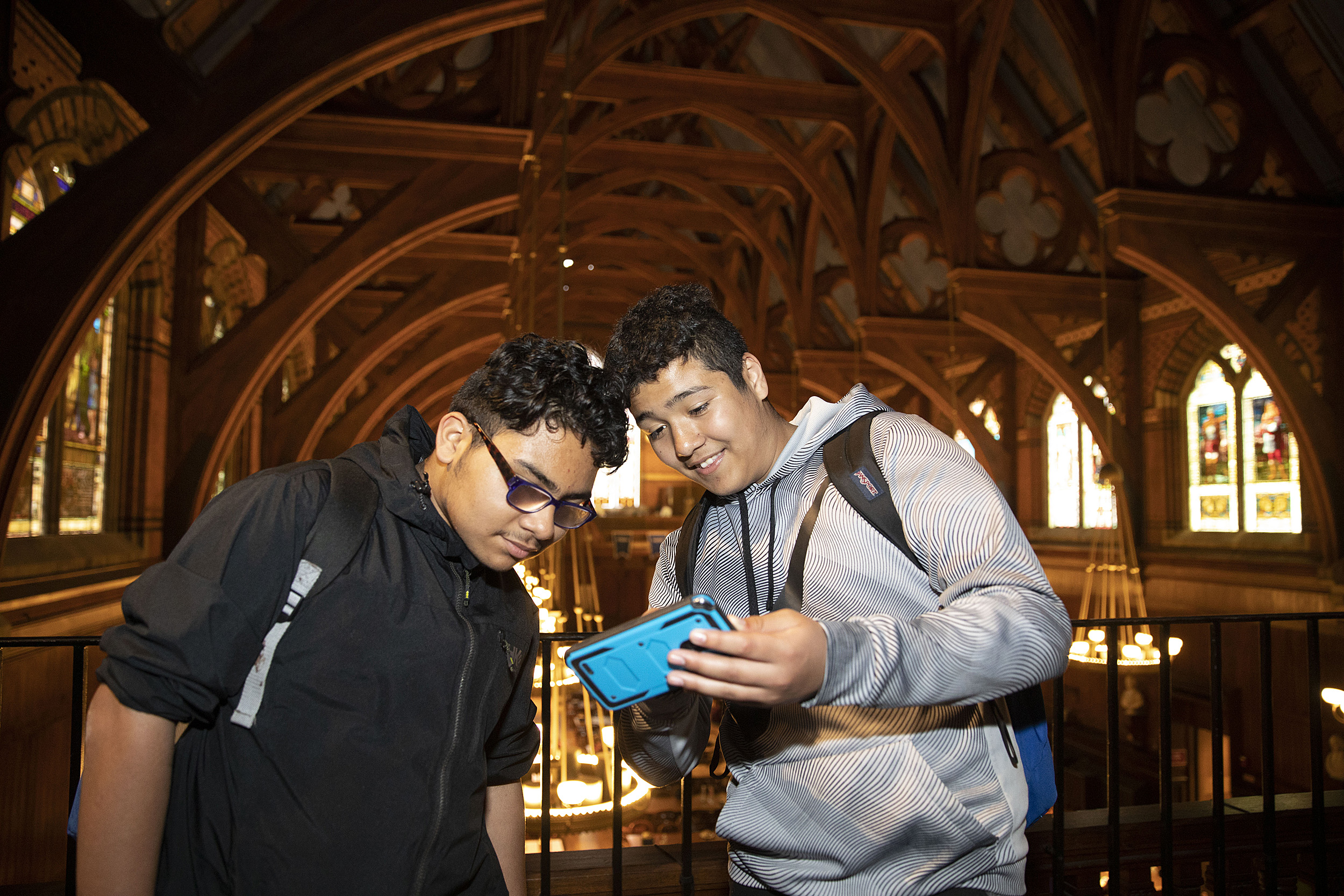 Saul Machuca and Christian Ramos Ochoa visit Harvard.