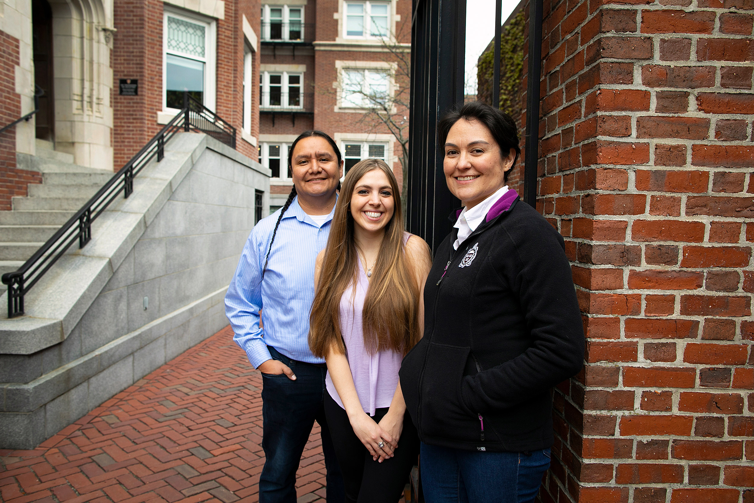 ason Packineau (from left), Sarah Sadlier, and Shelly Lowe.