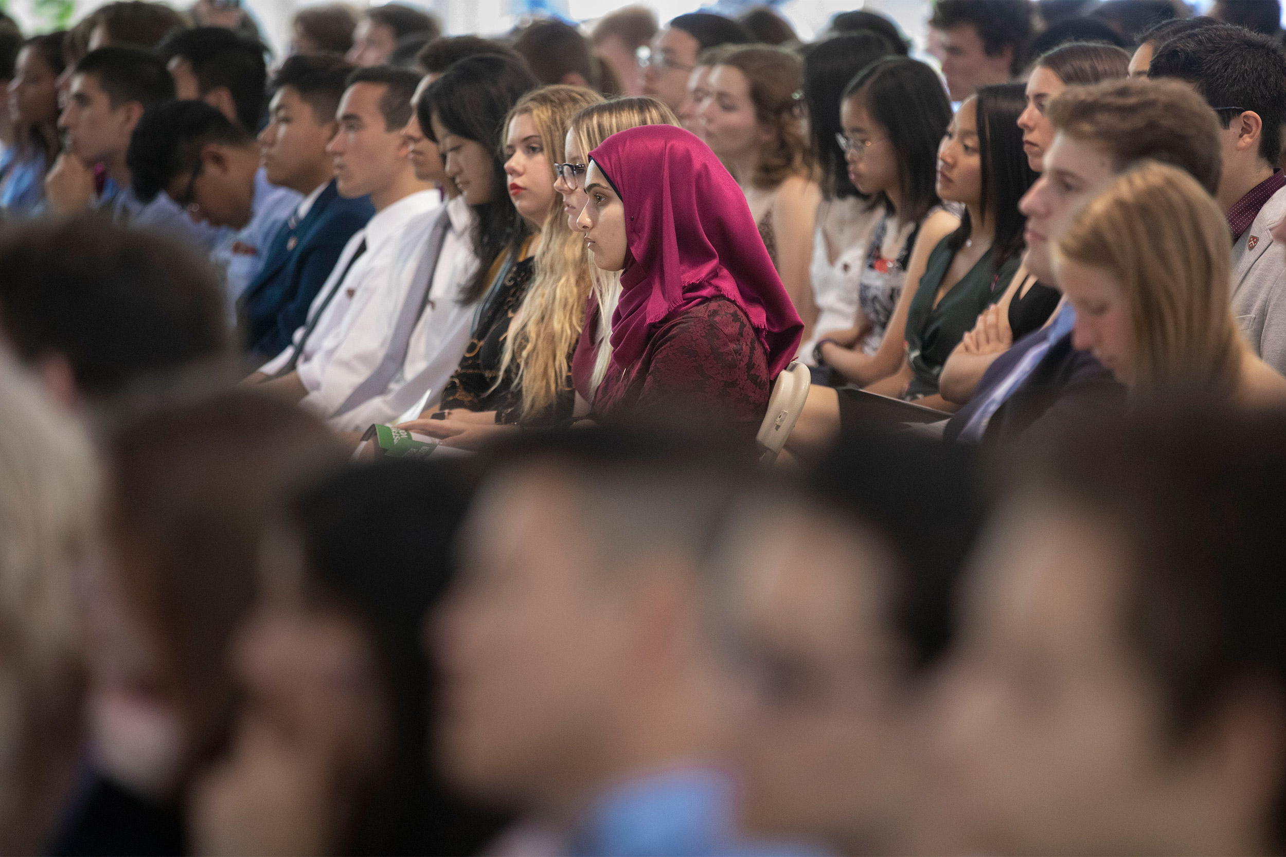 Student attending convocation.