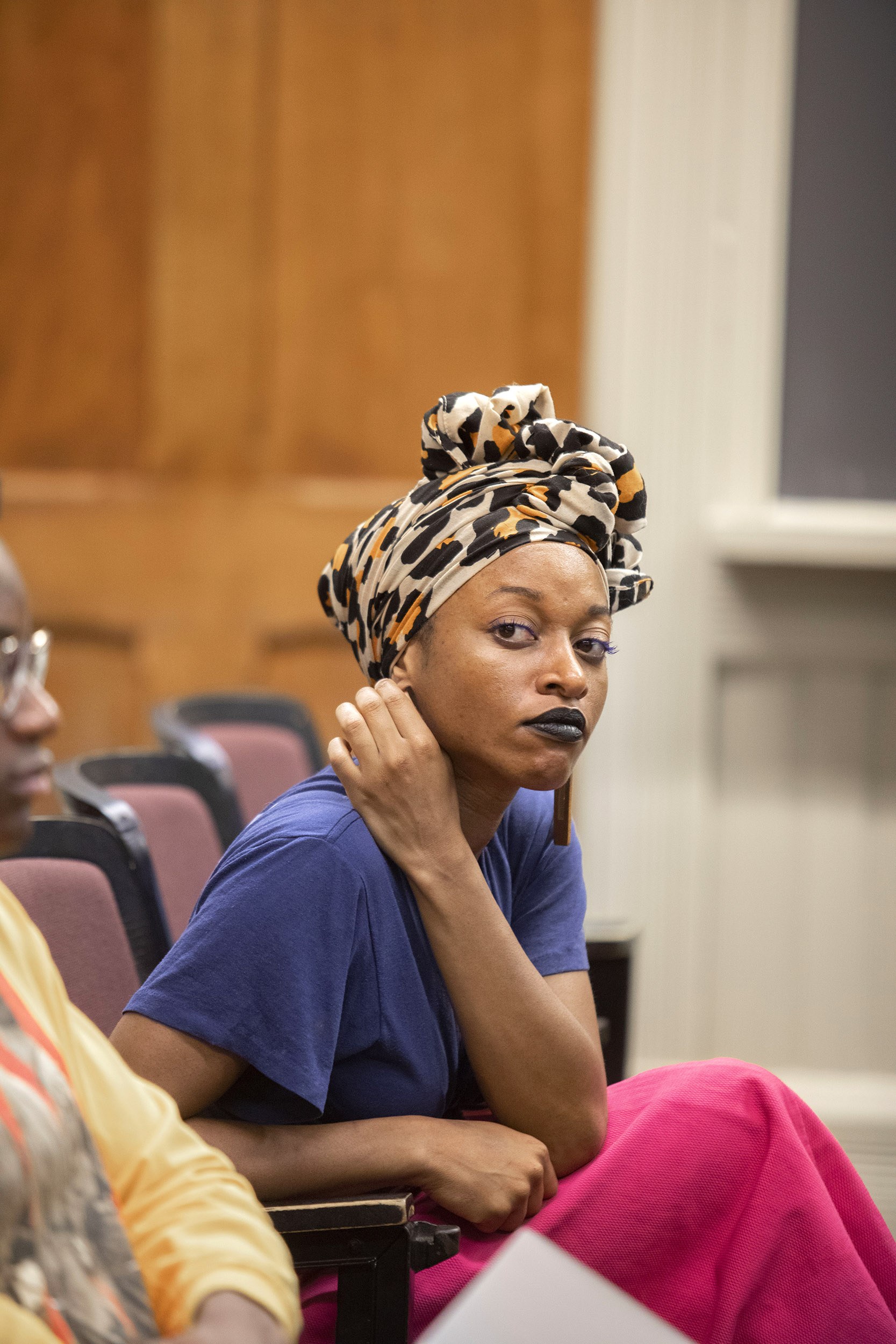 Prince Jenkins listens during class.