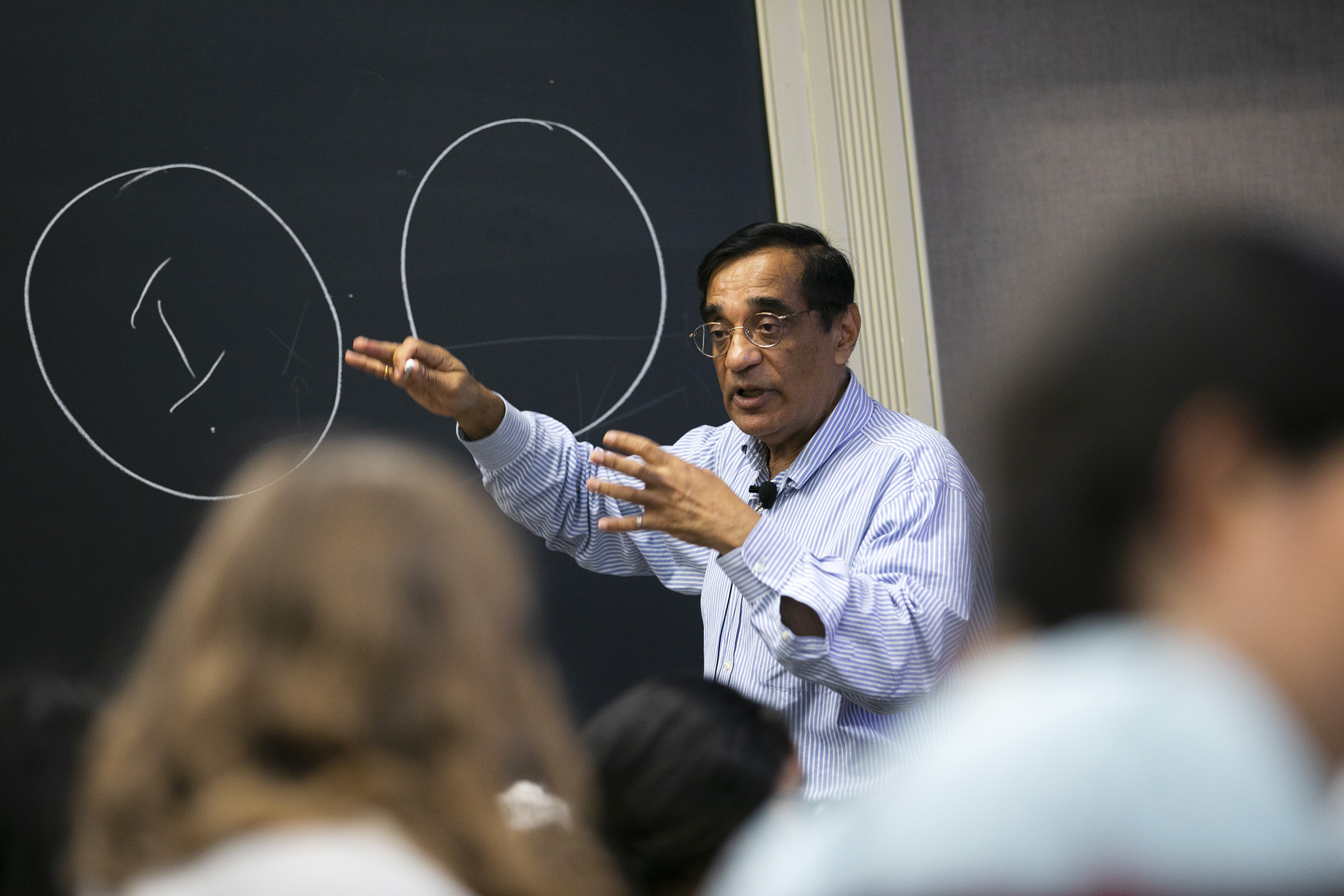 Ali Asani teaches during class.