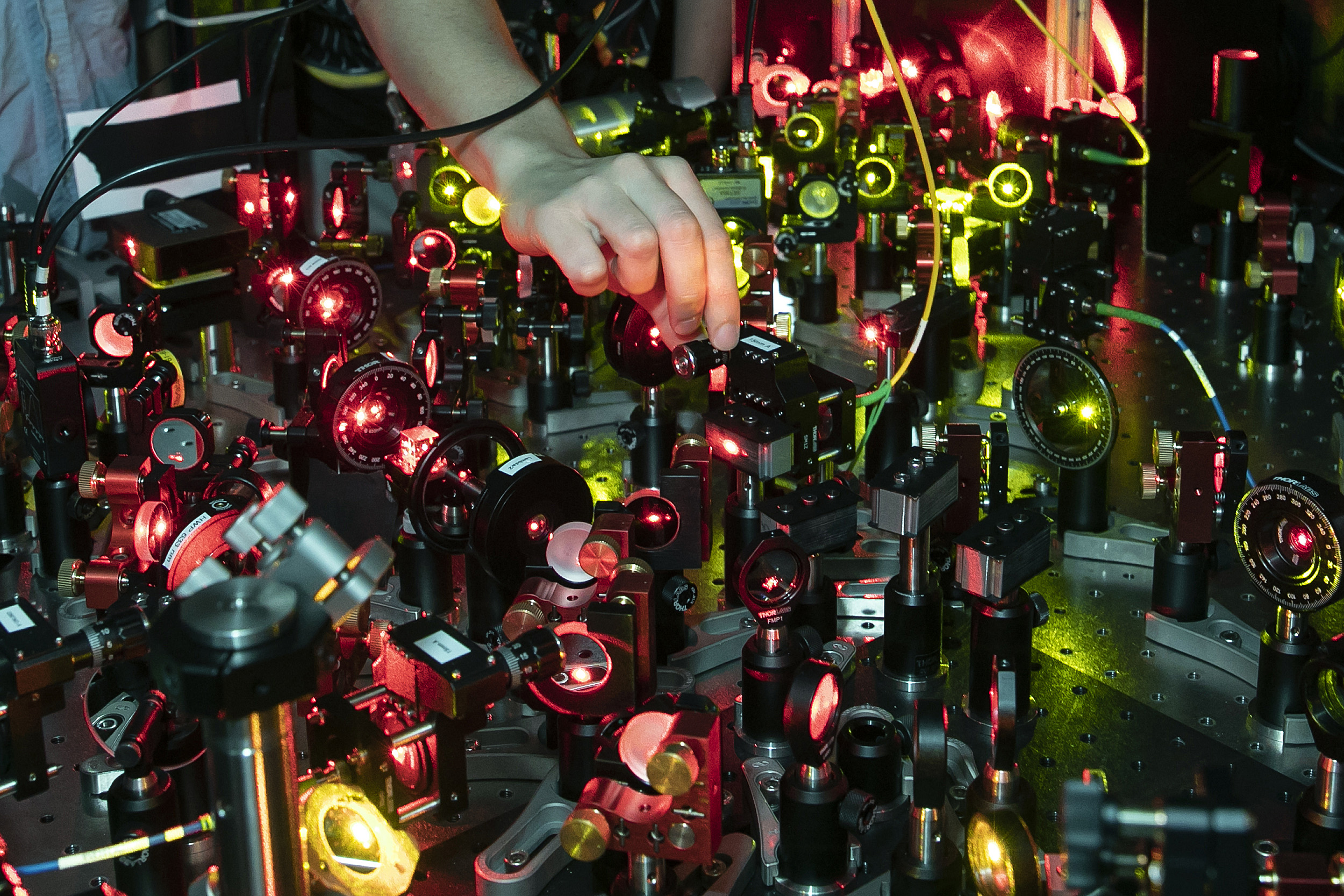 optical tweezers in use