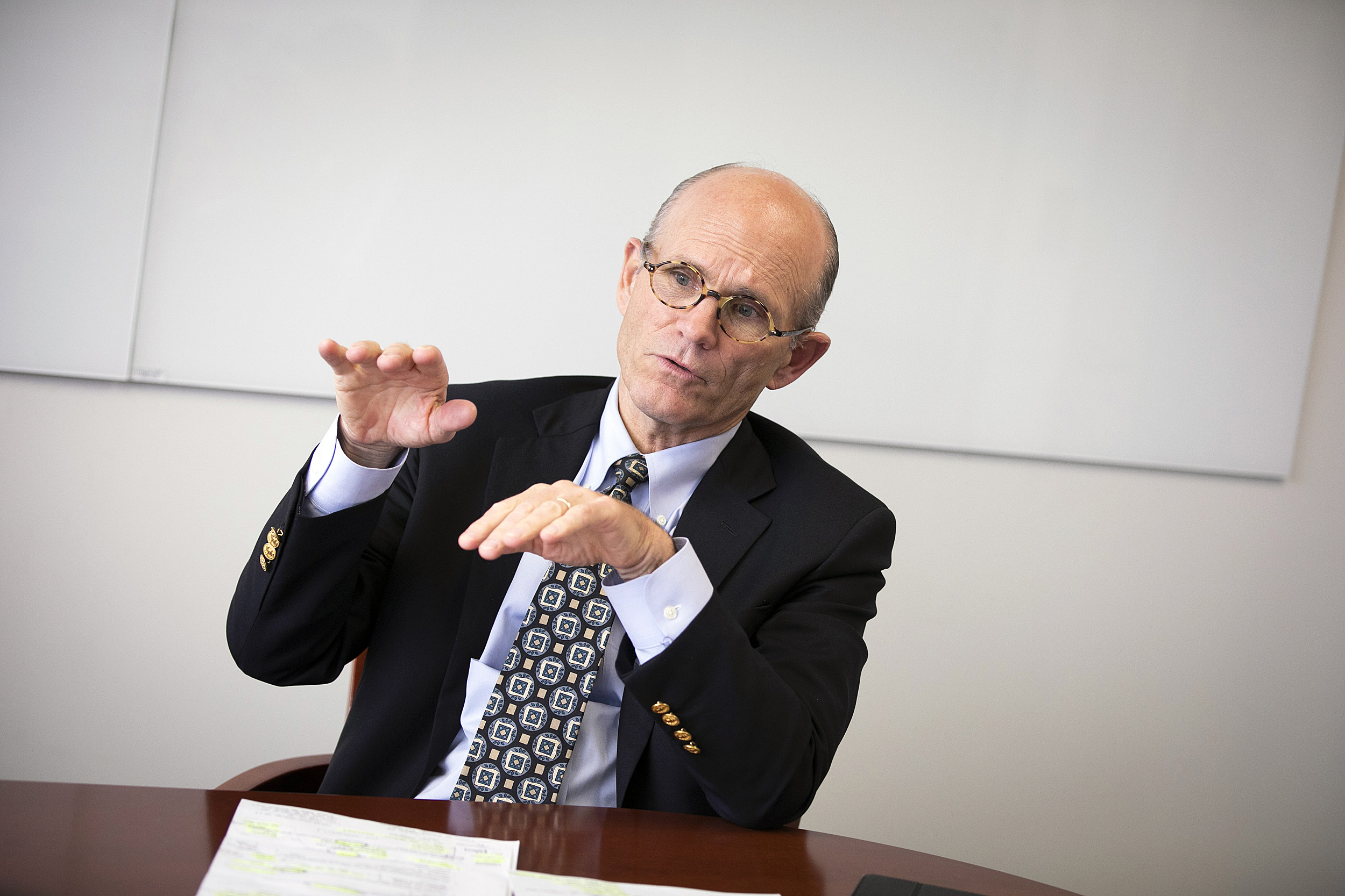 Vice President for Finance Thomas Hollister in the Smith Center