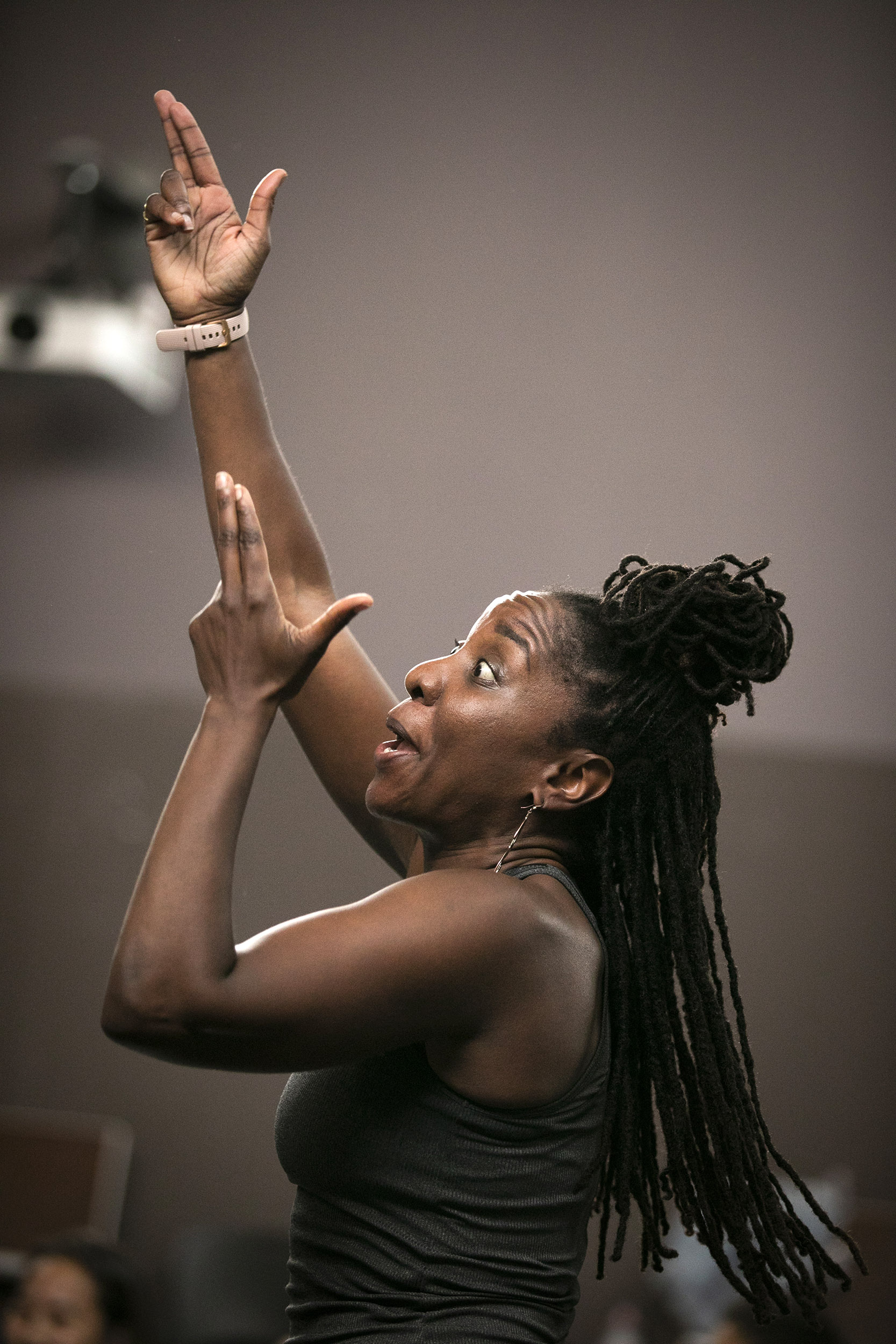 Aysha Upchurch dances during Hip Hop Class.