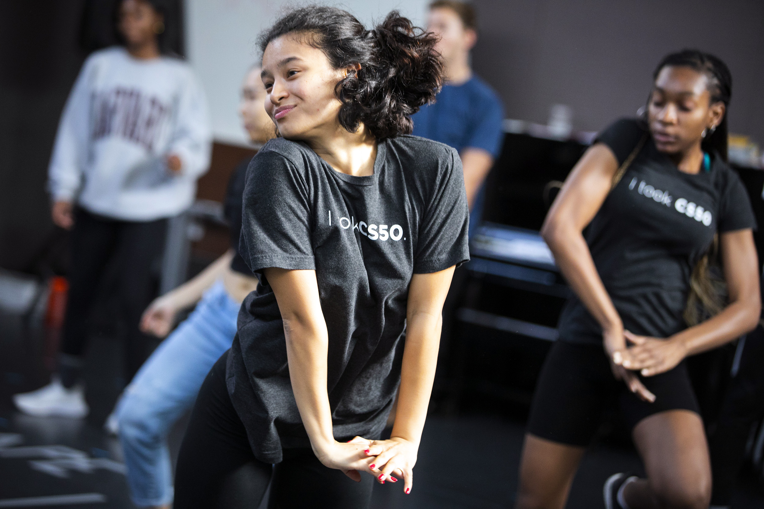 Margaret Canady dances during class.