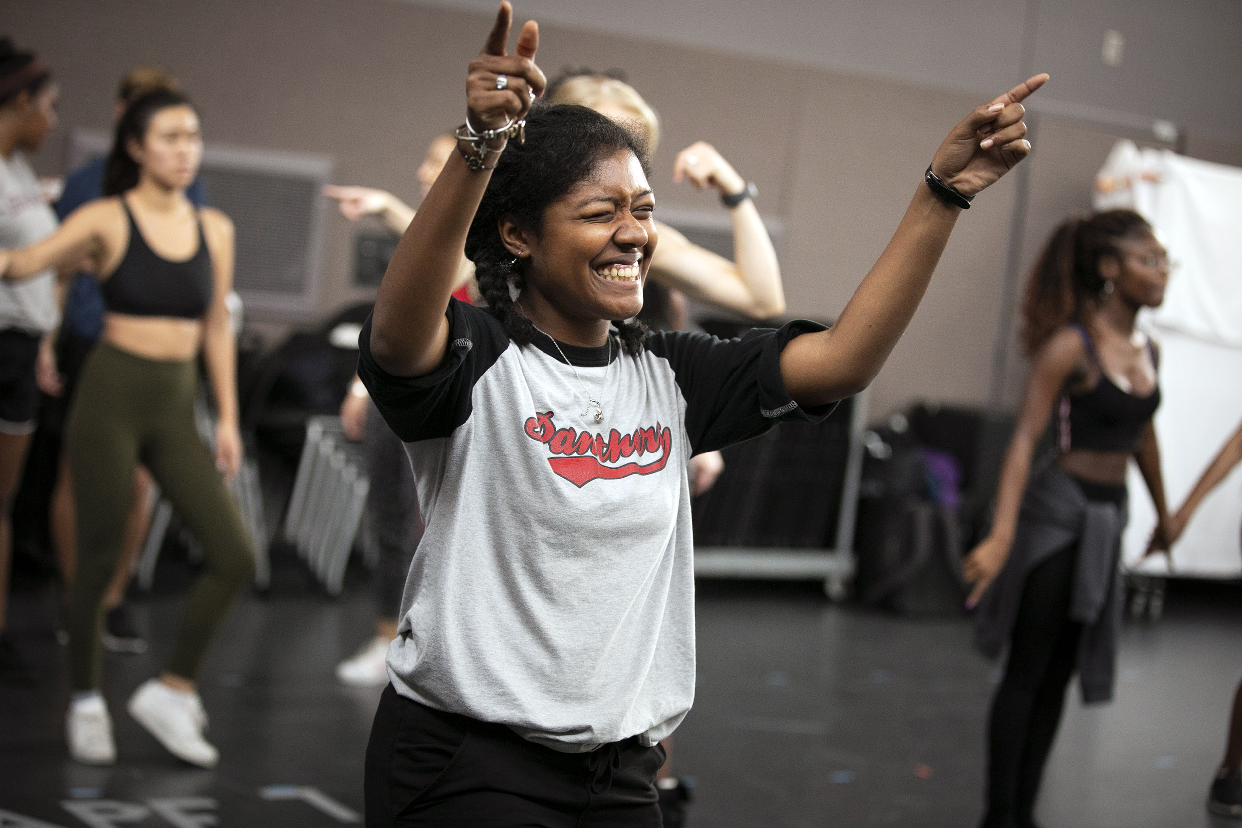 Dara Badon dances during class.