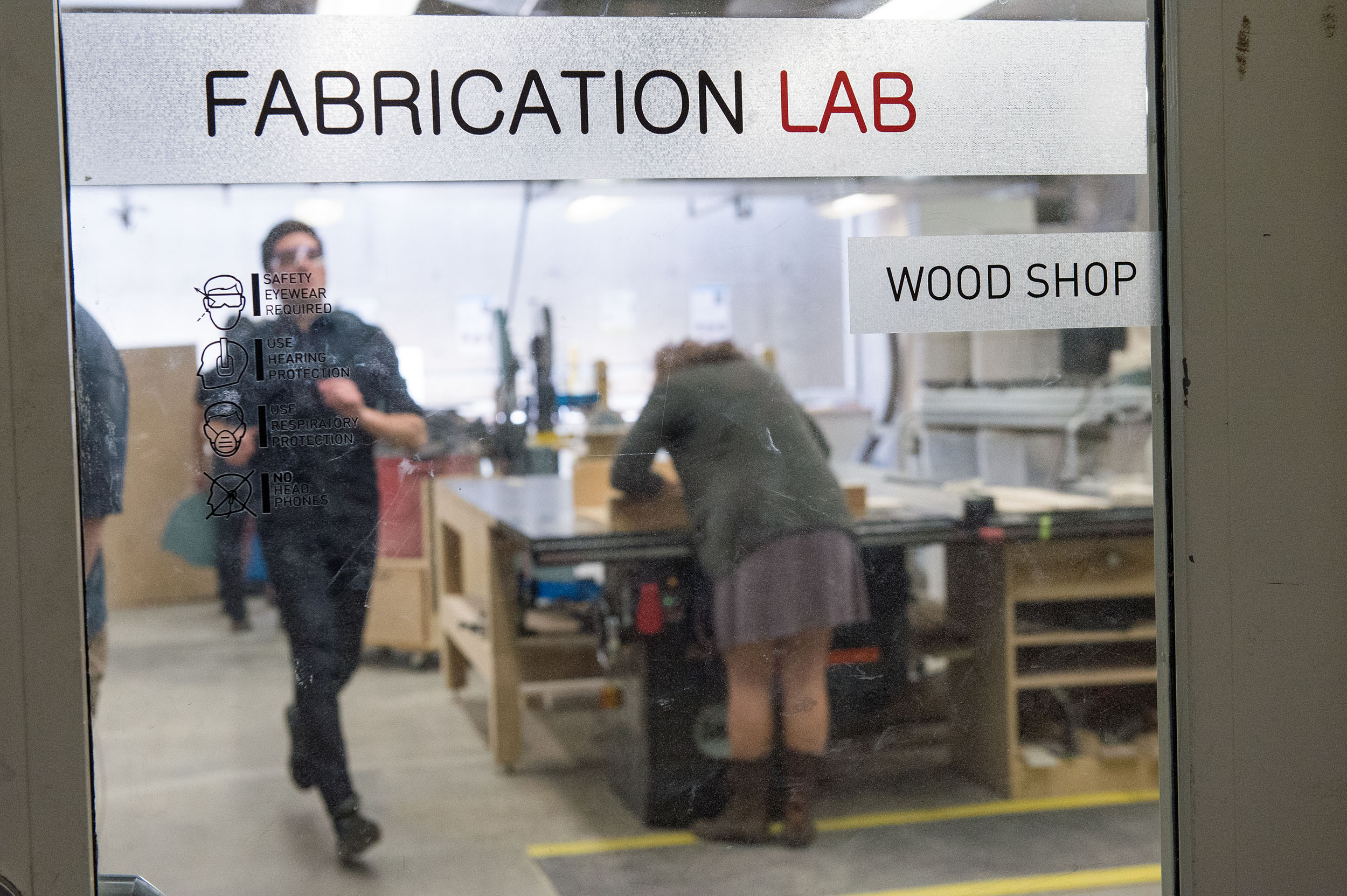 Workers in Fabrication Lab.