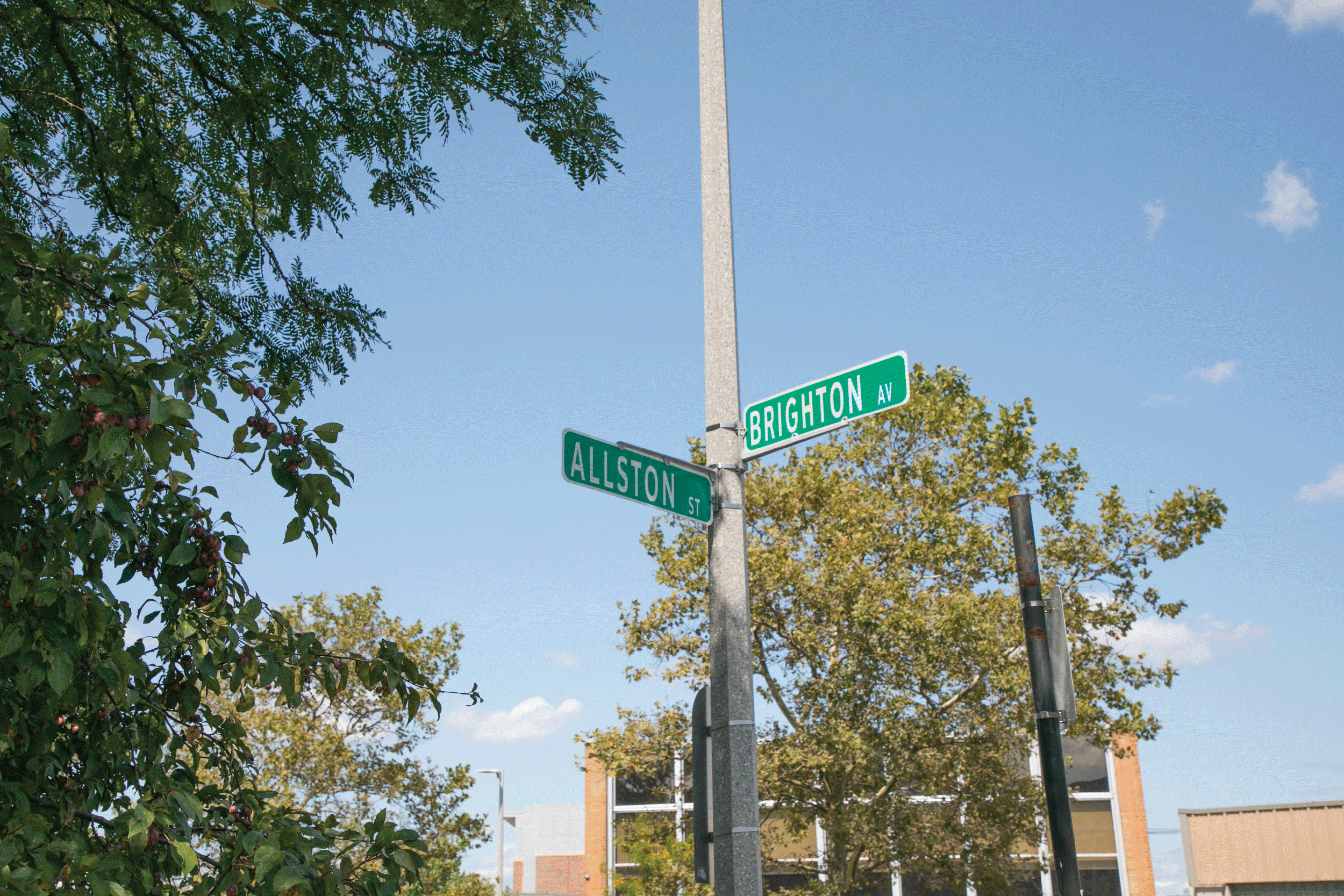 Allston Brighton street sign.