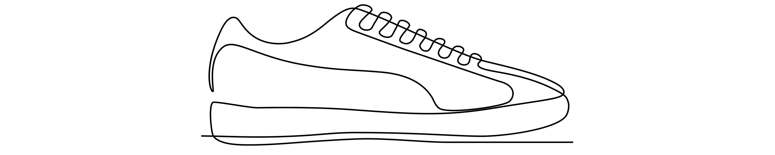 Sketch of sneaker.