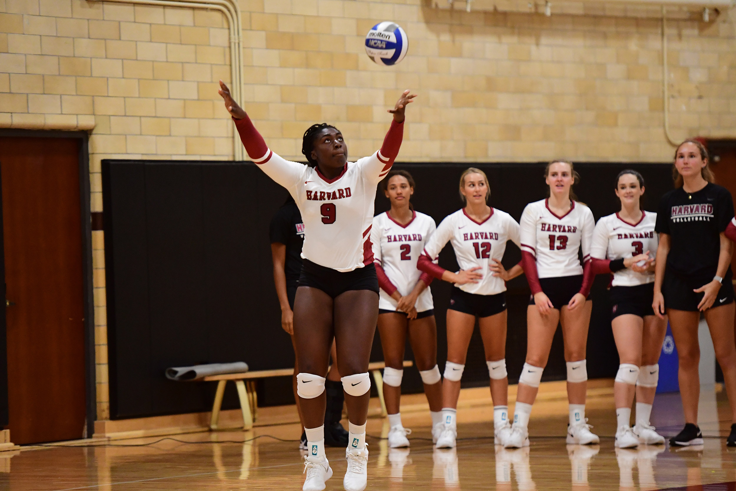 Sopa Adeleye on the volleyball court.