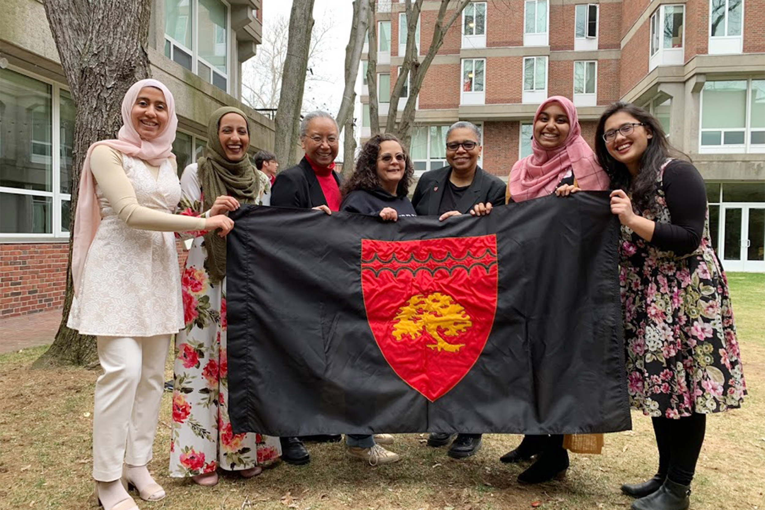 Rewan Abdelwahab with Currier House residents.