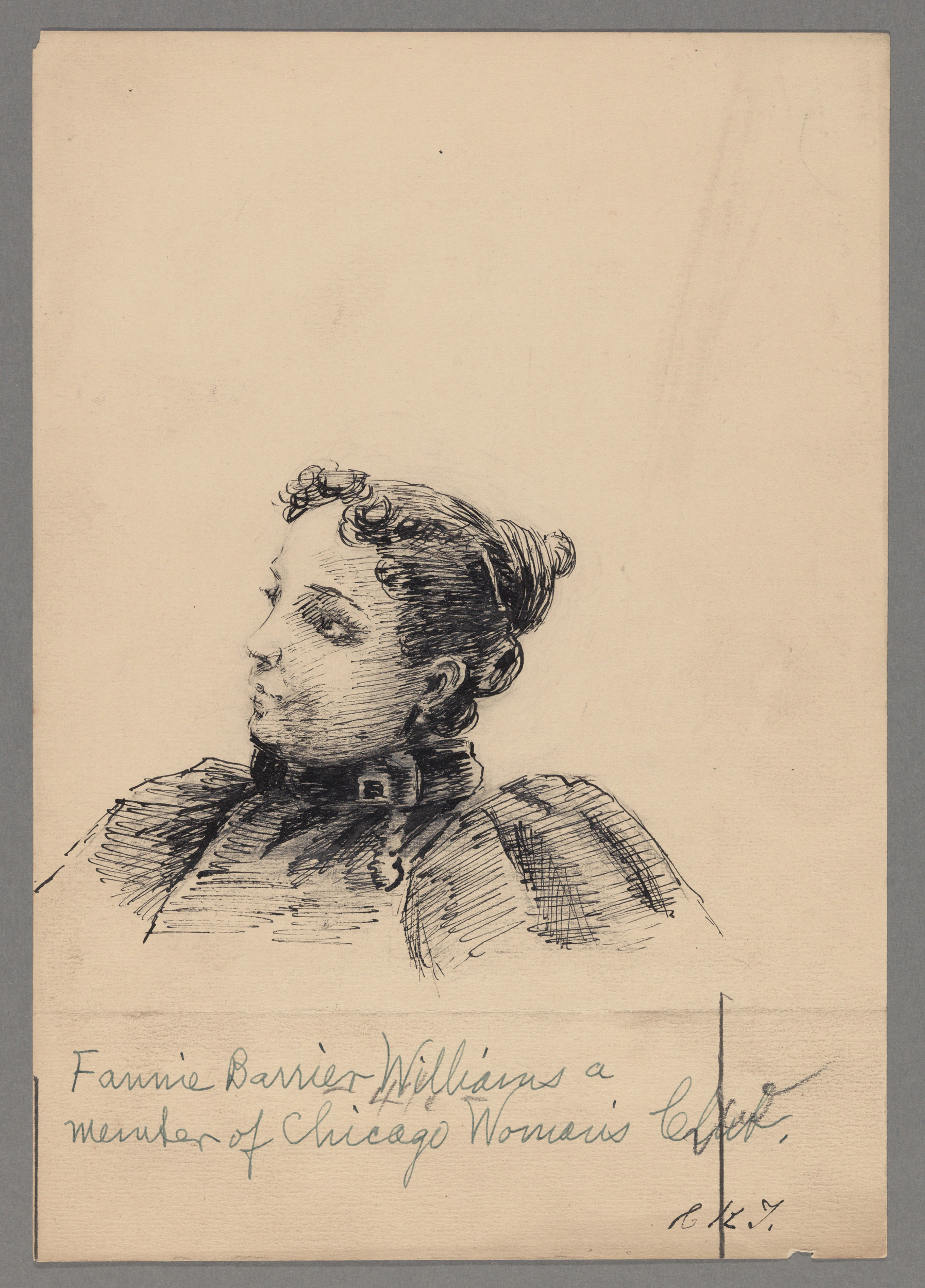 Fannie Barrier Williams drawing.