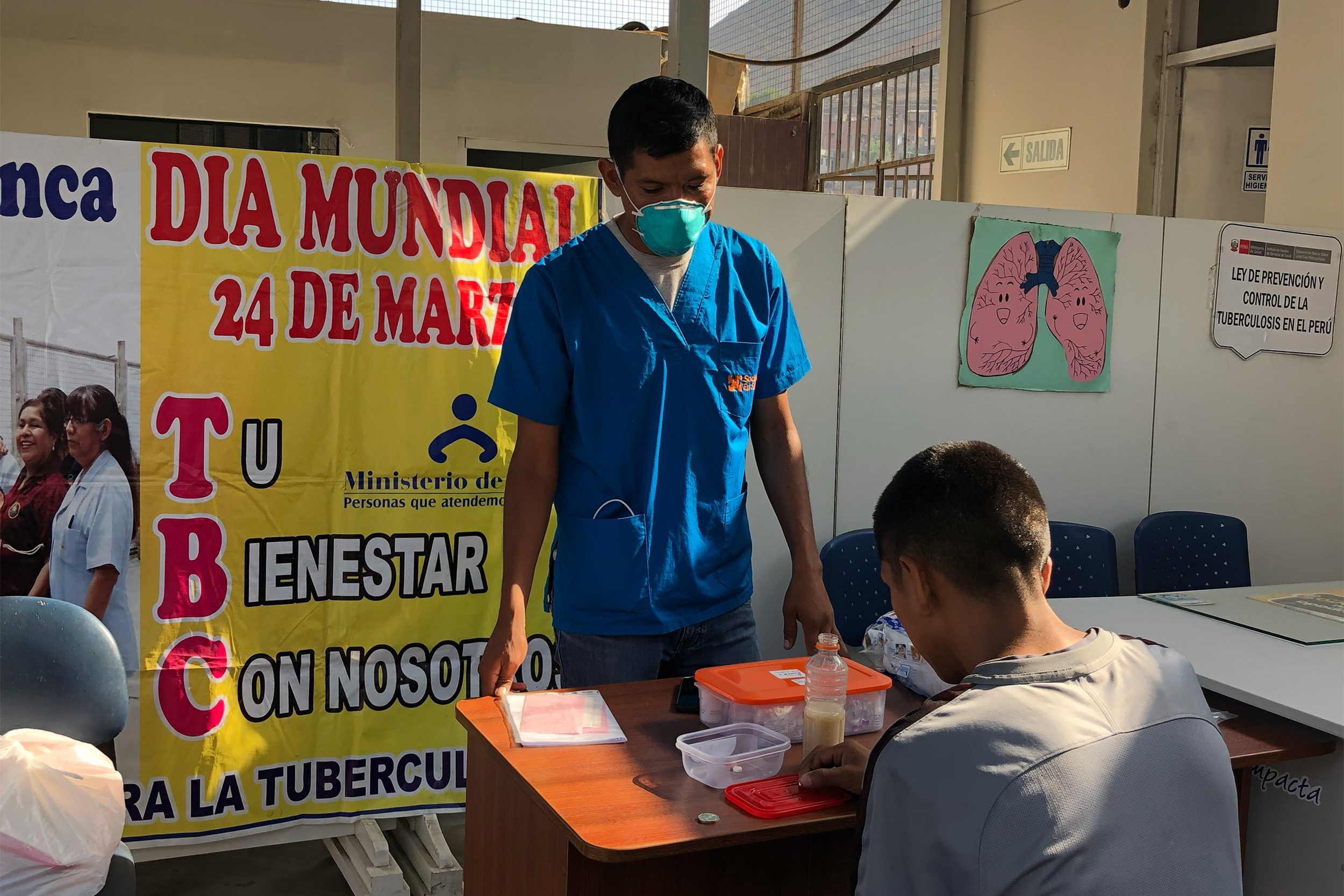 TV patient taking treatment.