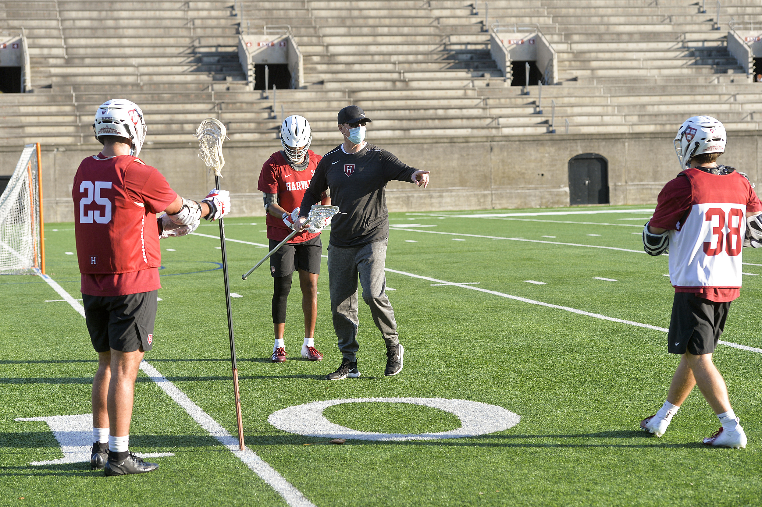 Fall lacrosse practice.