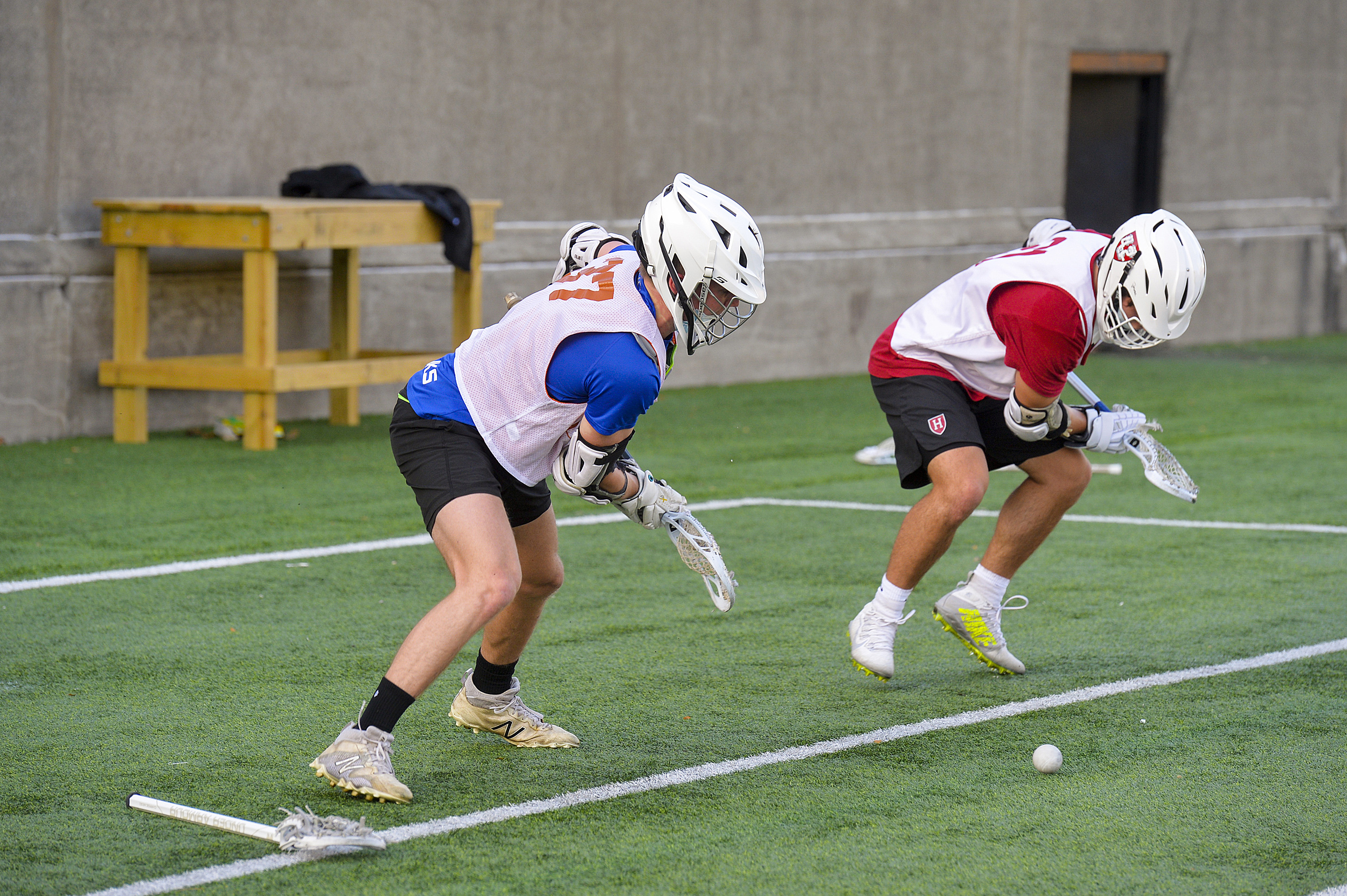 Fall lacrosse practice.
