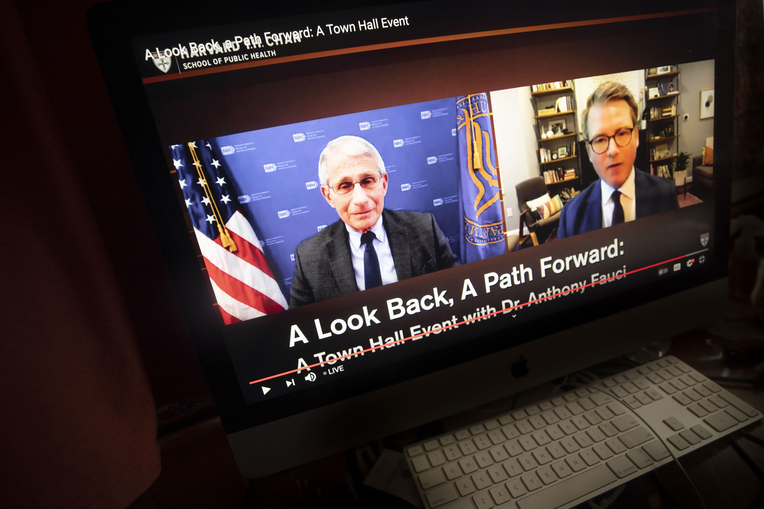 Anthony Fauci in a panel event.