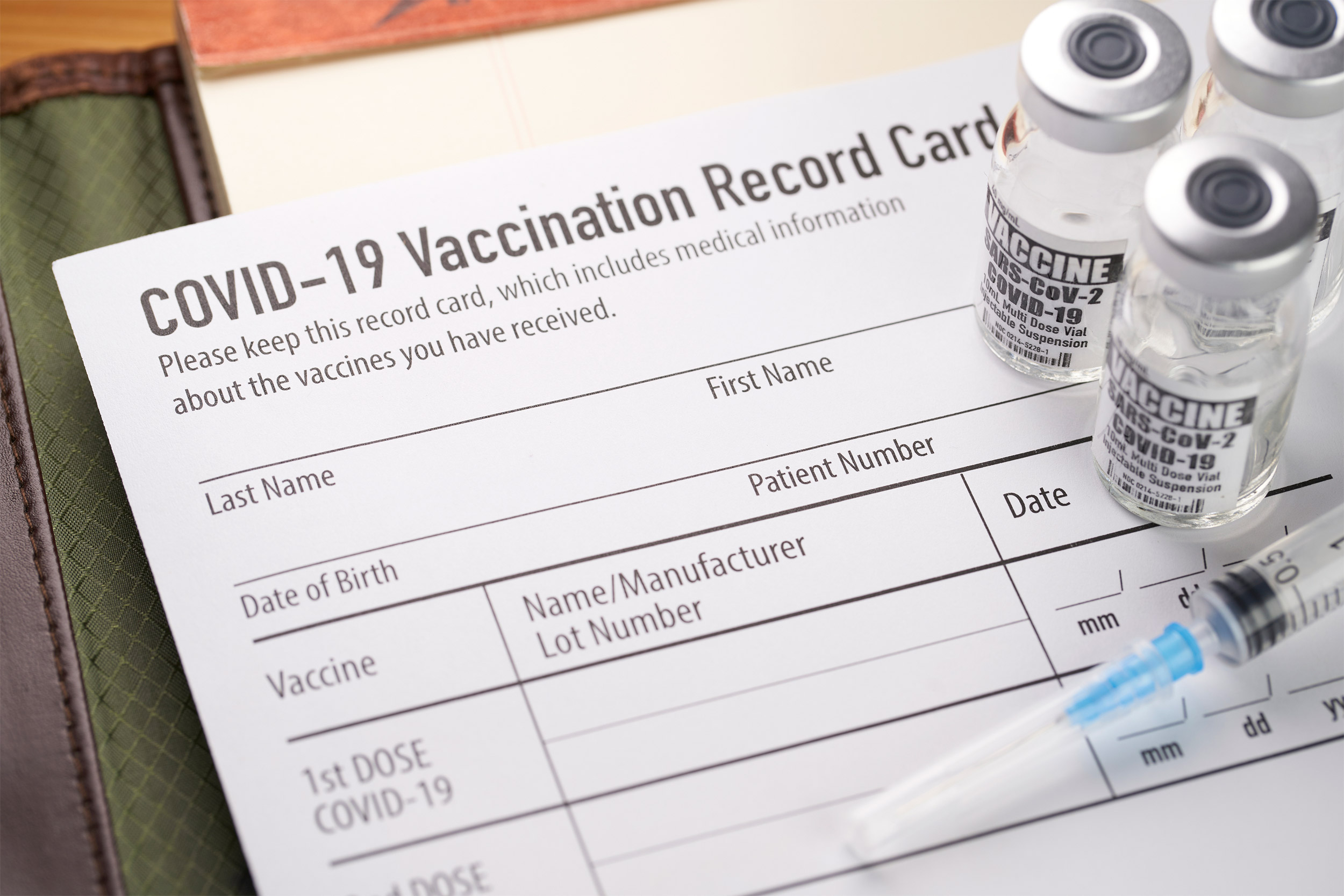 Vaccination card.