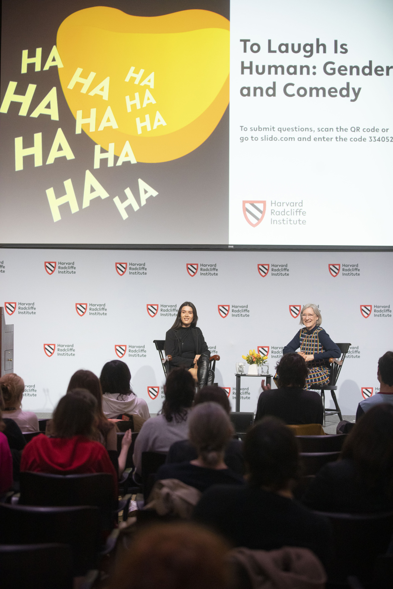 Patti Harrison, (left) actress and comedian speaks with Lisa Henson, (right) CEO and president, The Jim Henson Company.