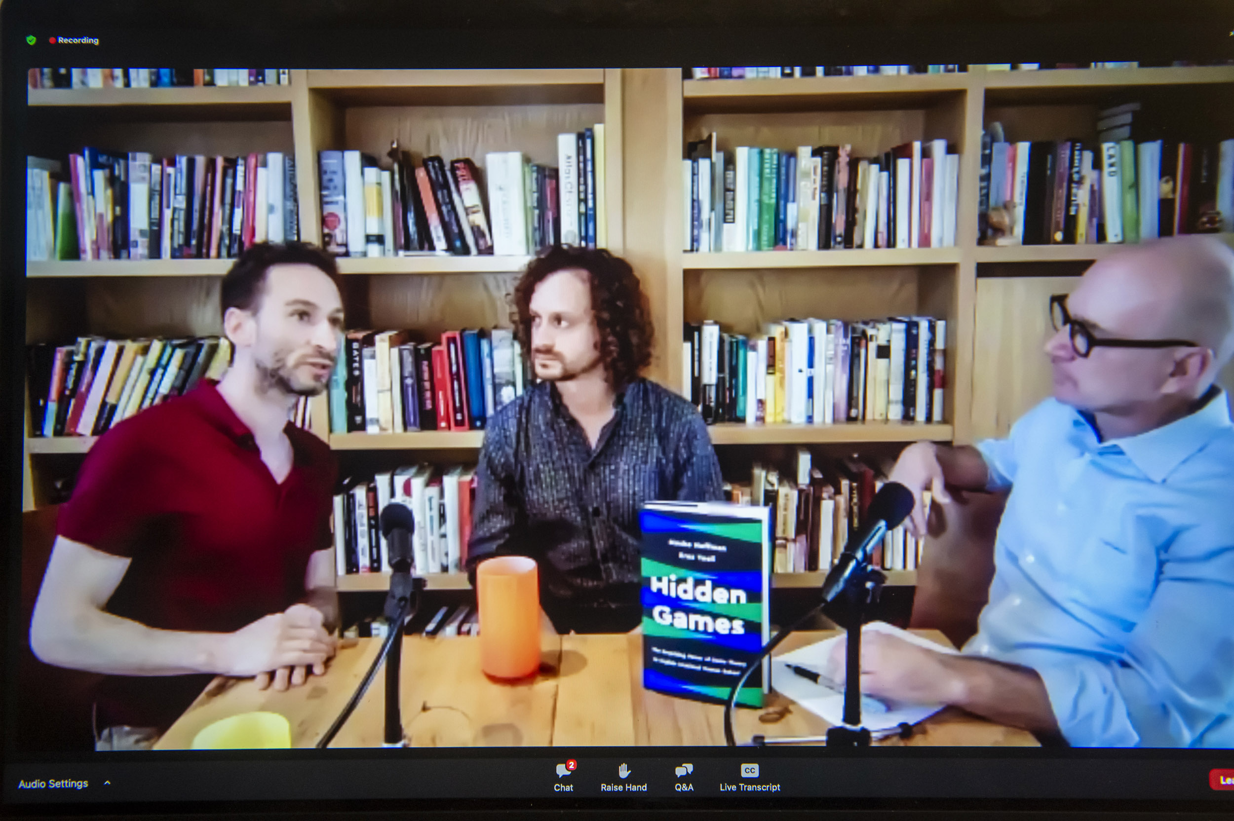 Andrew McAfee (l to r), Erez Yoeli, and Moshe Hoffman.