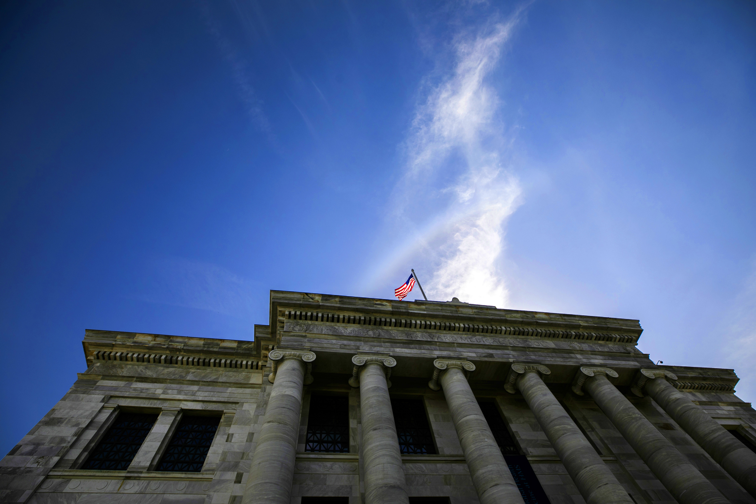 Gordan Hall is pictured in the Harvard Medical School Quadrangle.