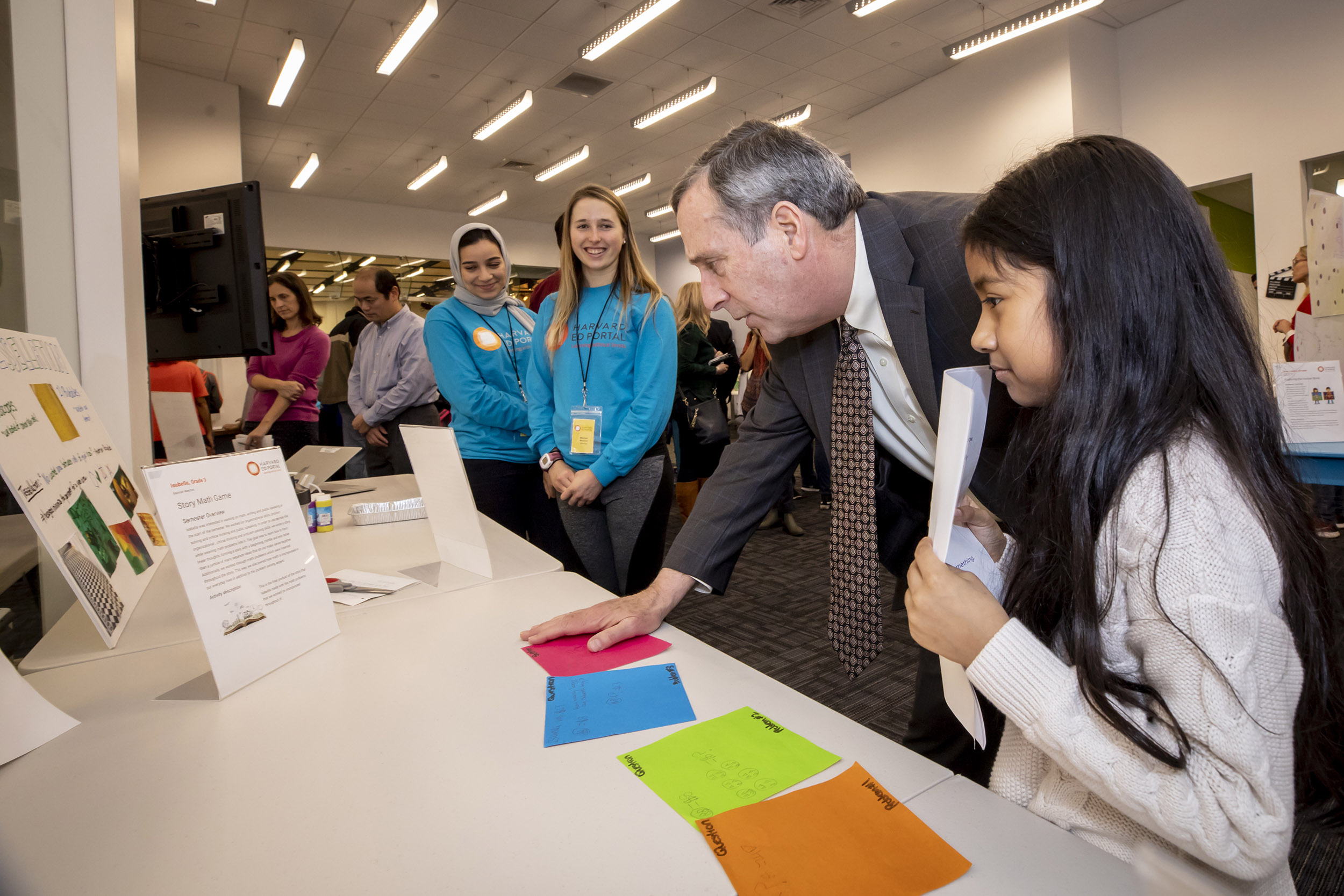 Larry Bacow at Ed portal Mentoring Showcase.