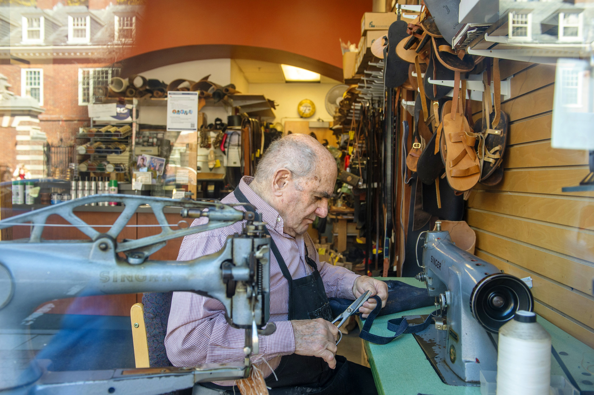 Christos Soillis, owner of Felix Shoe Repair