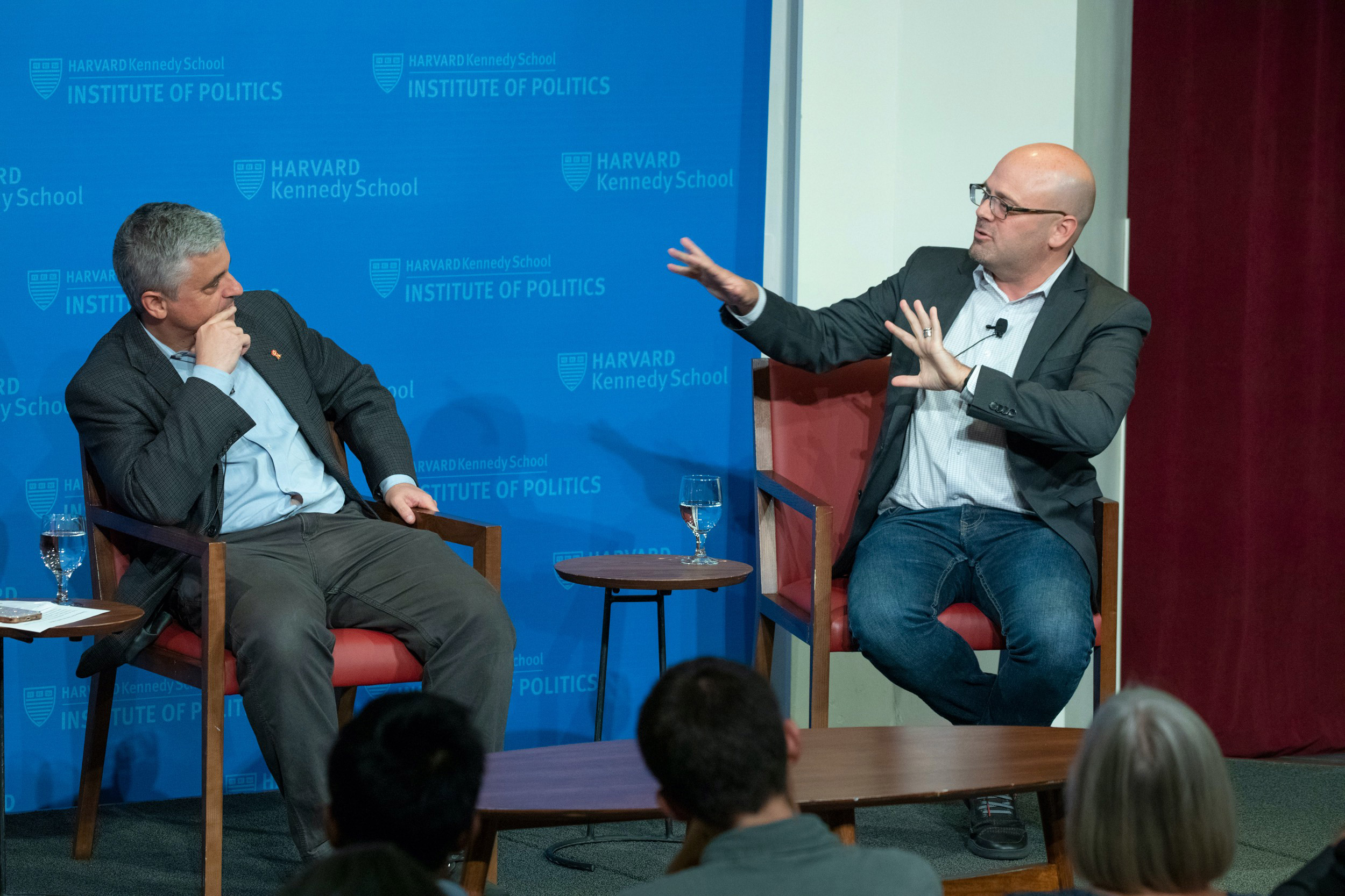 Steven Levitsky, and Daniel Ziblatt in the panel, seated from left to right.