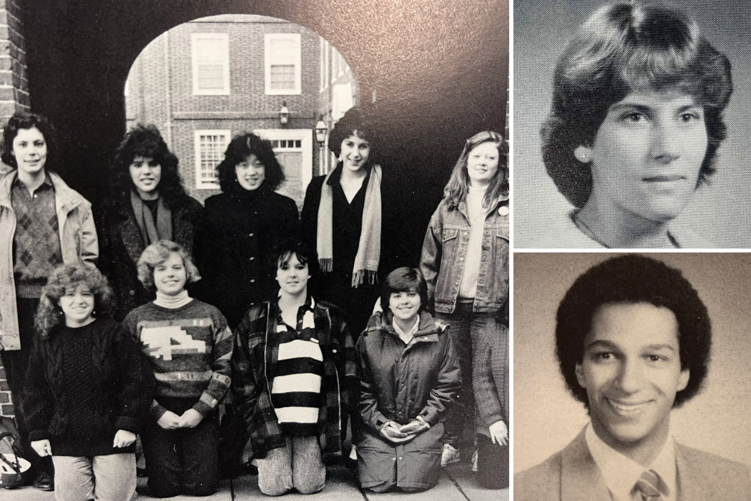 Women in Science, Bertozzi and Tom Morello yearbook photos.