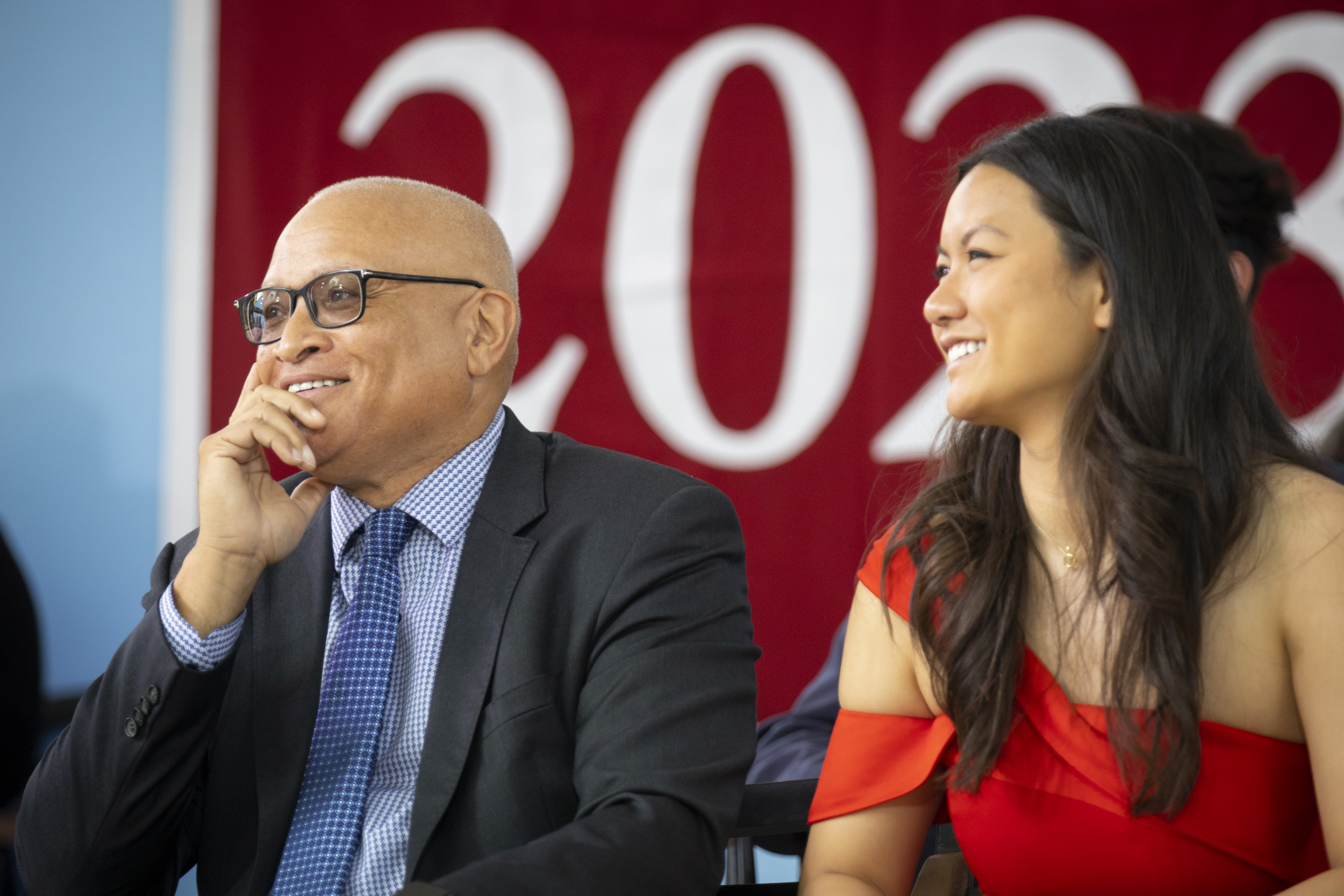 Larry Wilmore and Athena Ye.