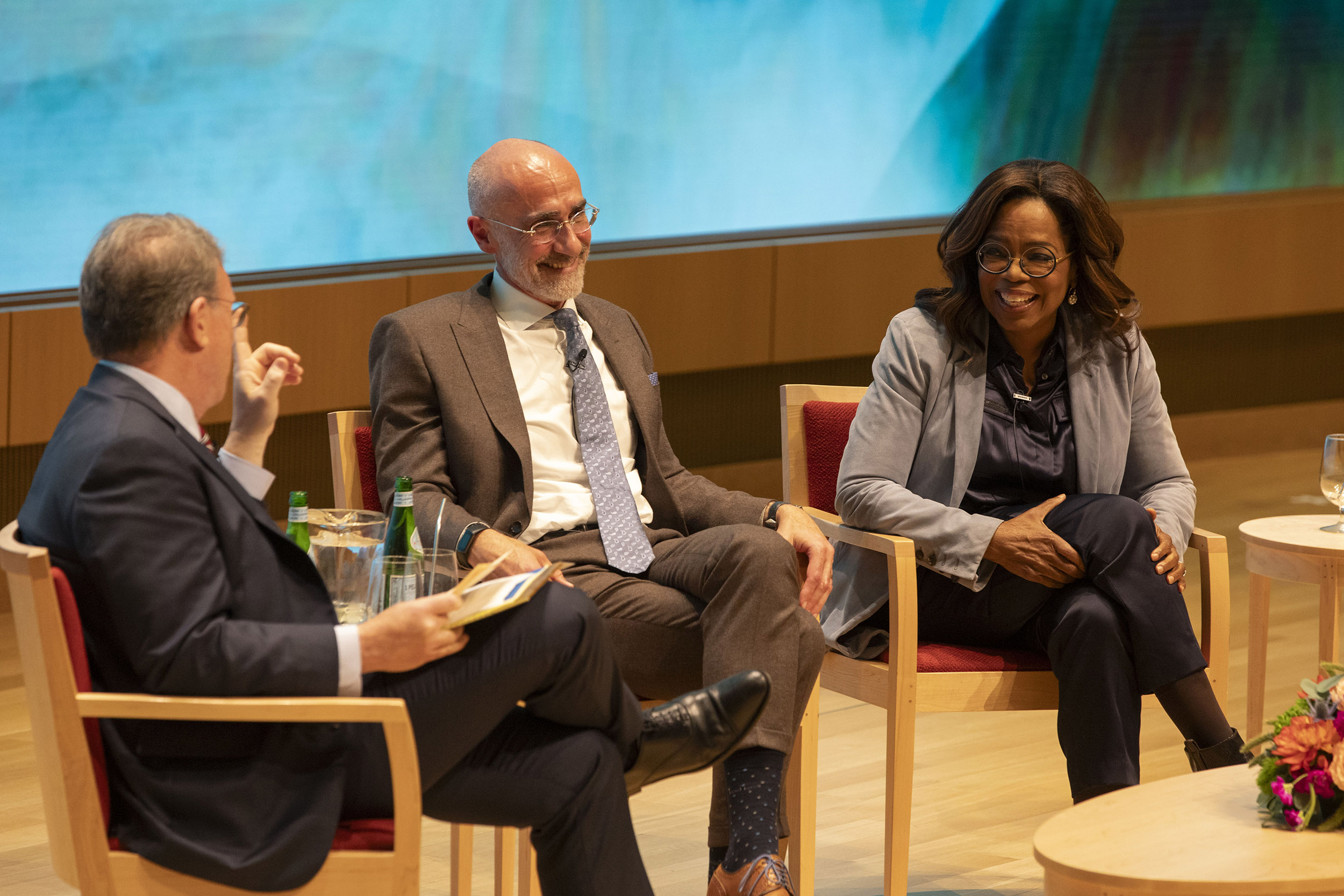 Jeffrey Goldberg, Arthur Brooks, and Oprah Winfrey.