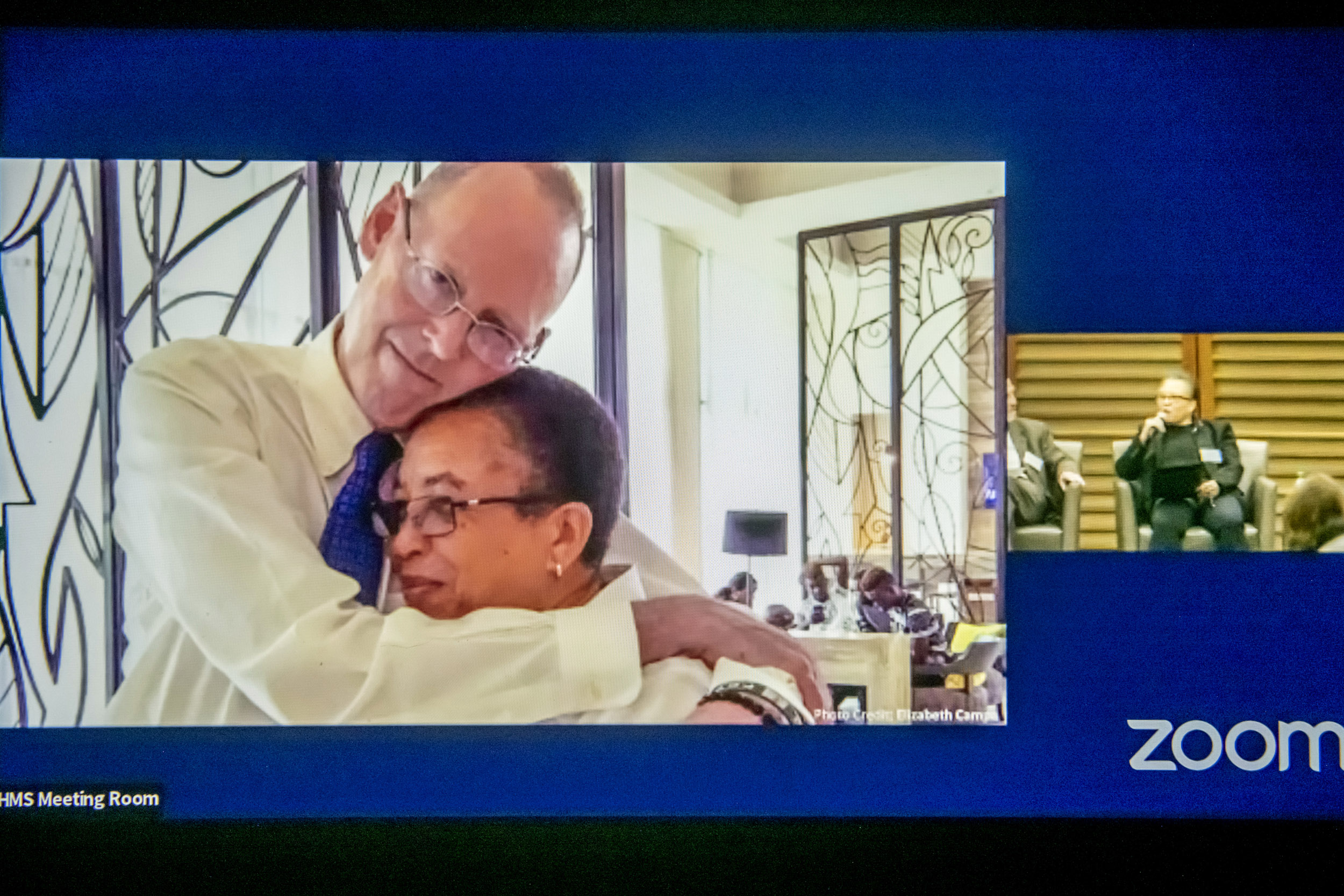 Joia Mukherjee with Paul Farmer.