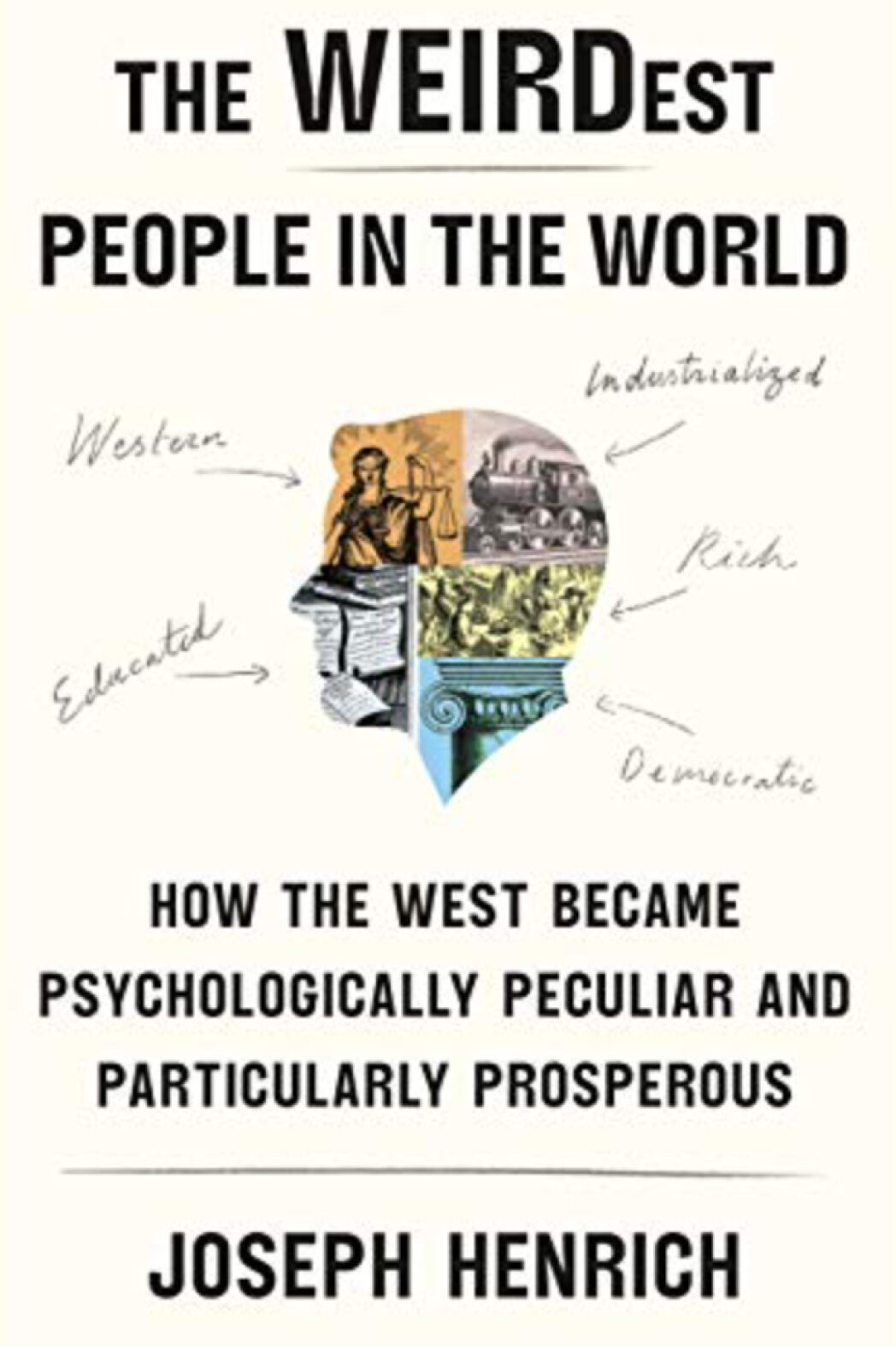 Book cover: “The WEIRDest People in the World: How the West Became Psychologically Peculiar and Particularly Prosperous.”