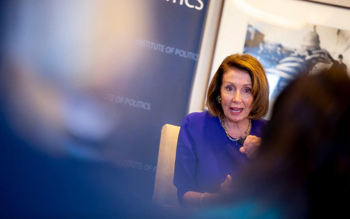 Nancy Pelosi at Harvard's IOP.