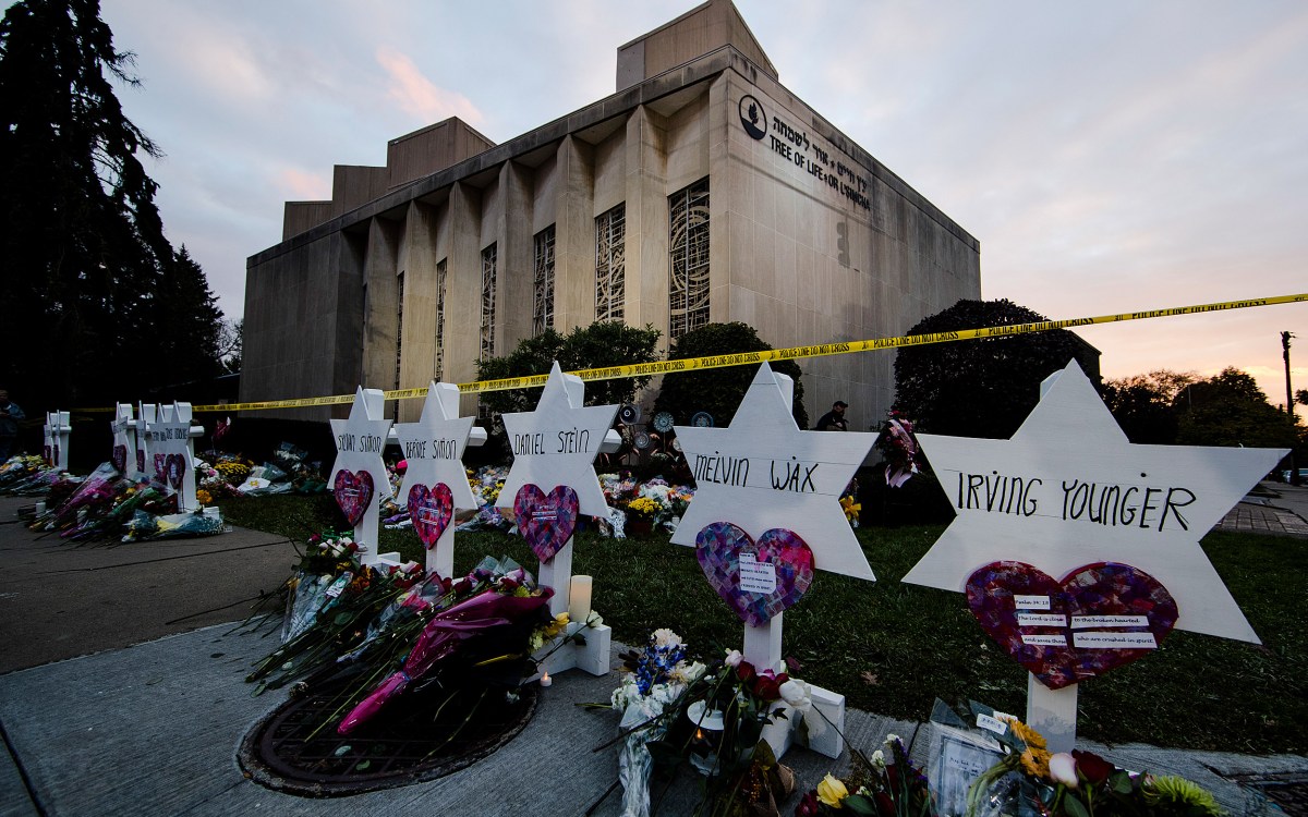 Tree of Life Synagogue memorial.